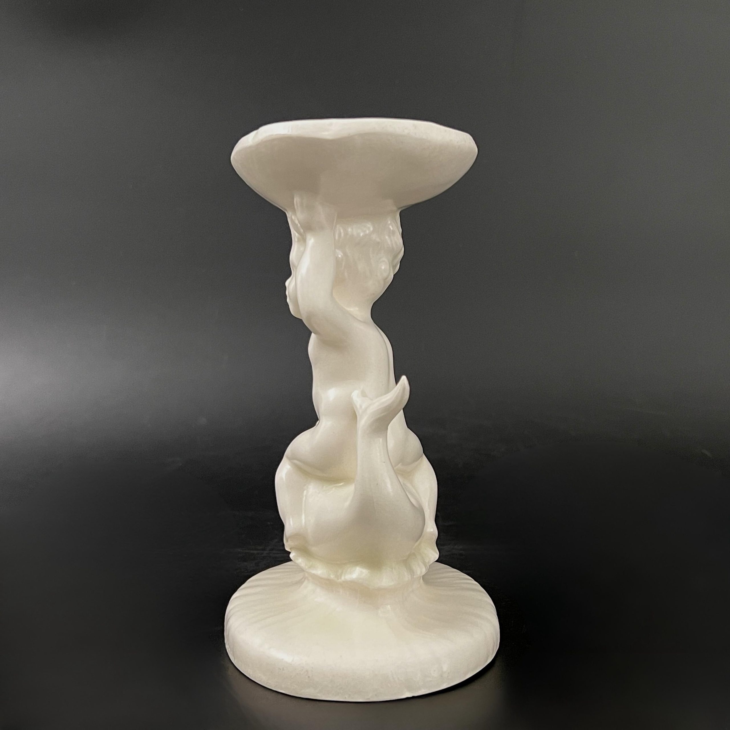 Vintage Holland Mold Cherub Dolphin Soap Dish: White Ceramic Eclectic Decor - Image 6