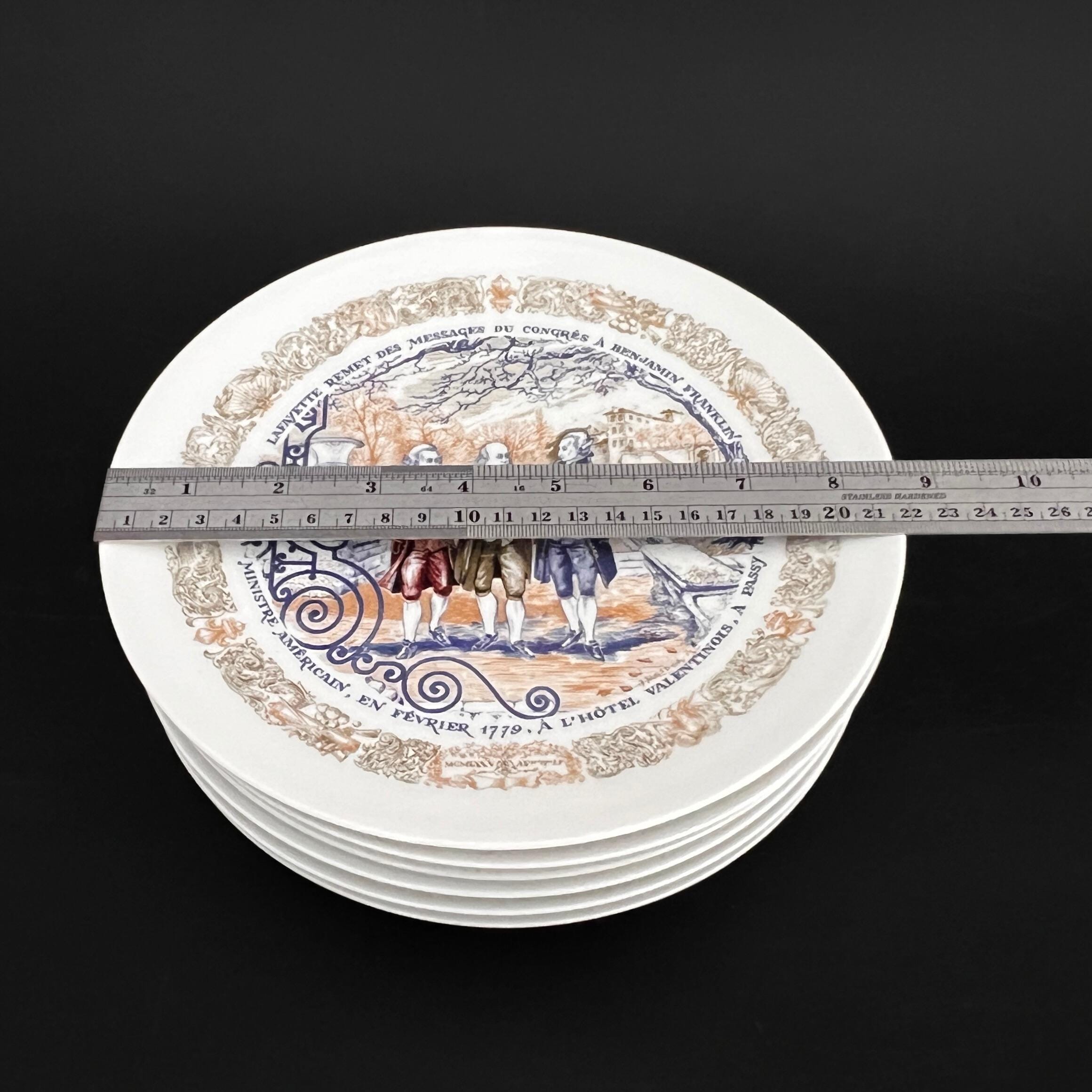 Limoges Porcelain Wall Plates: Lafayette Legacy, American Revolution Scenes, Set of 6 - Image 10