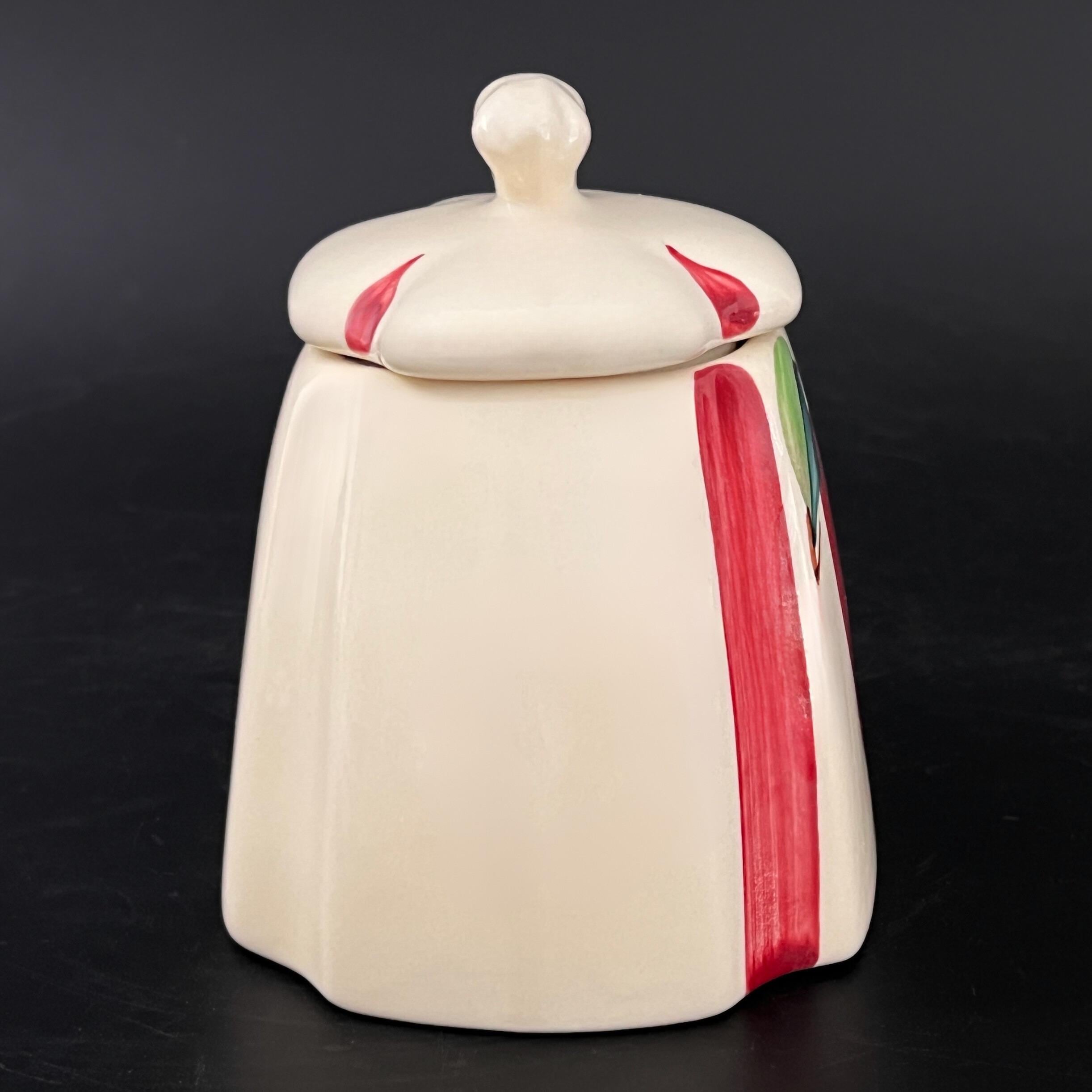 Vintage Purinton Pottery Jar: Hand-Painted Apple Pattern, 1940s Kitchen Decor - Image 5
