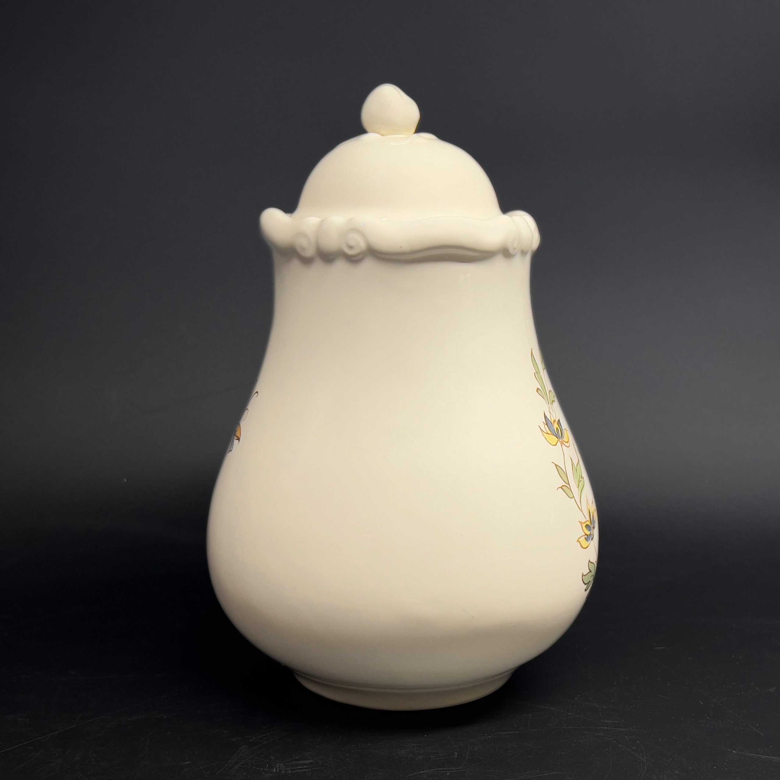 Vintage Moulin des Loups Jar: French Provincial Pottery with Shepherd - Image 6