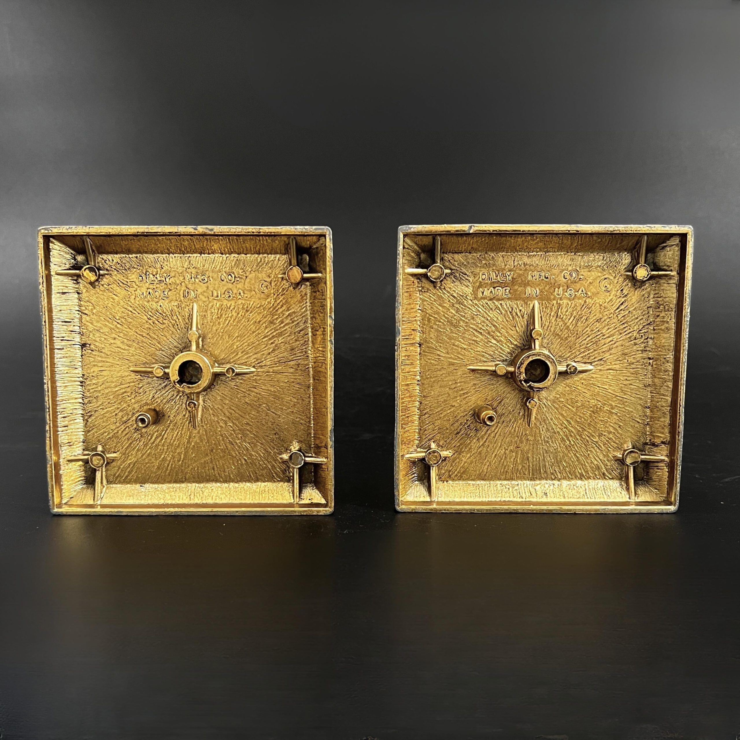 Vintage Brass Pineapple Candle Holders: Hollywood Regency Marble Base Pair - Image 11