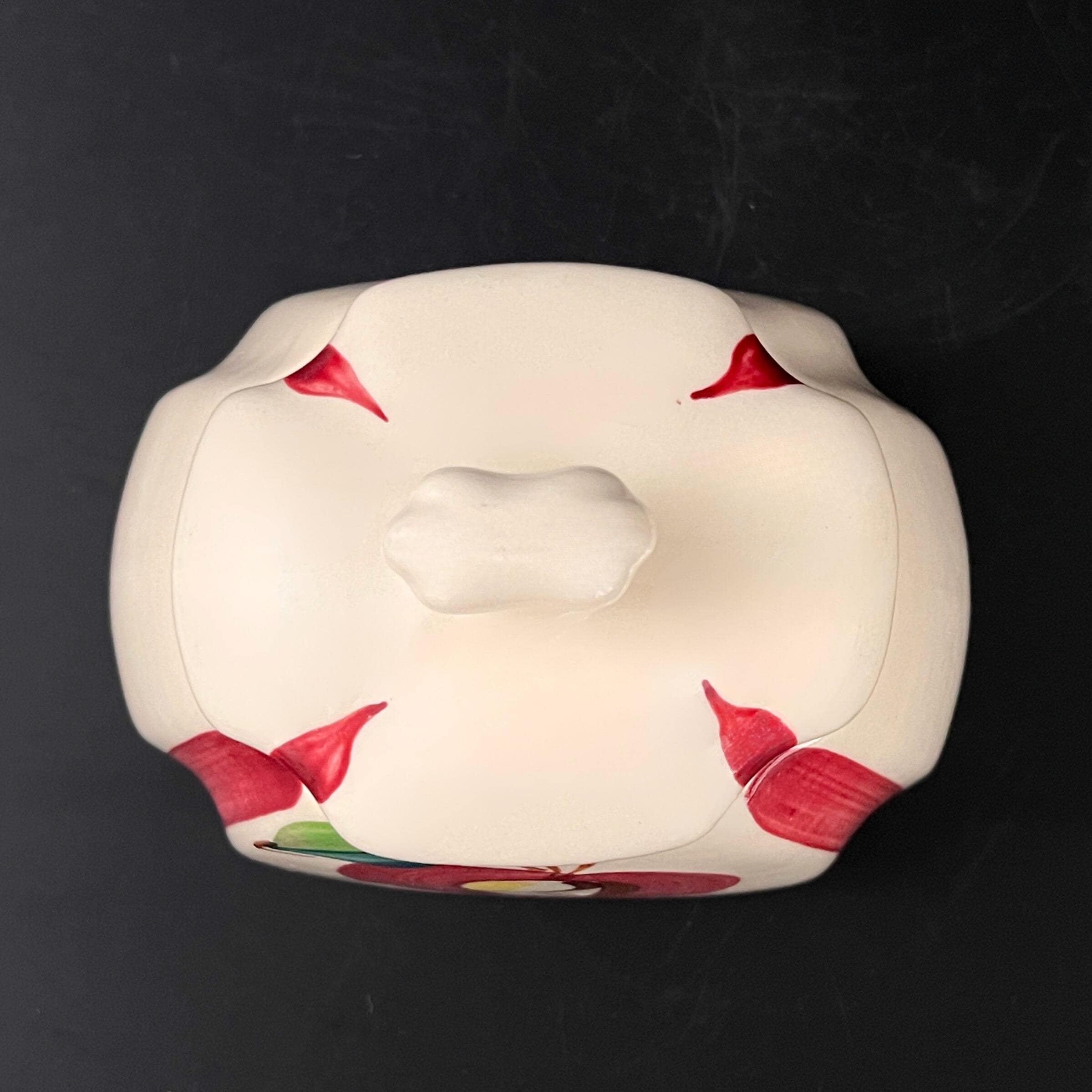 Vintage Purinton Pottery Jar: Hand-Painted Apple Pattern, 1940s Kitchen Decor - Image 4