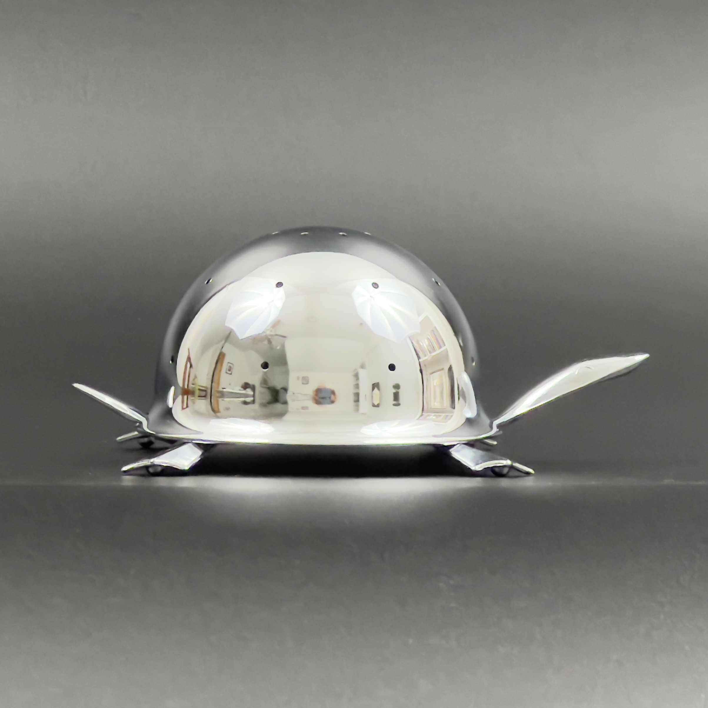 Vintage Irvinware Chrome Turtle Toothpick Holder: Midcentury Barware - Image 3