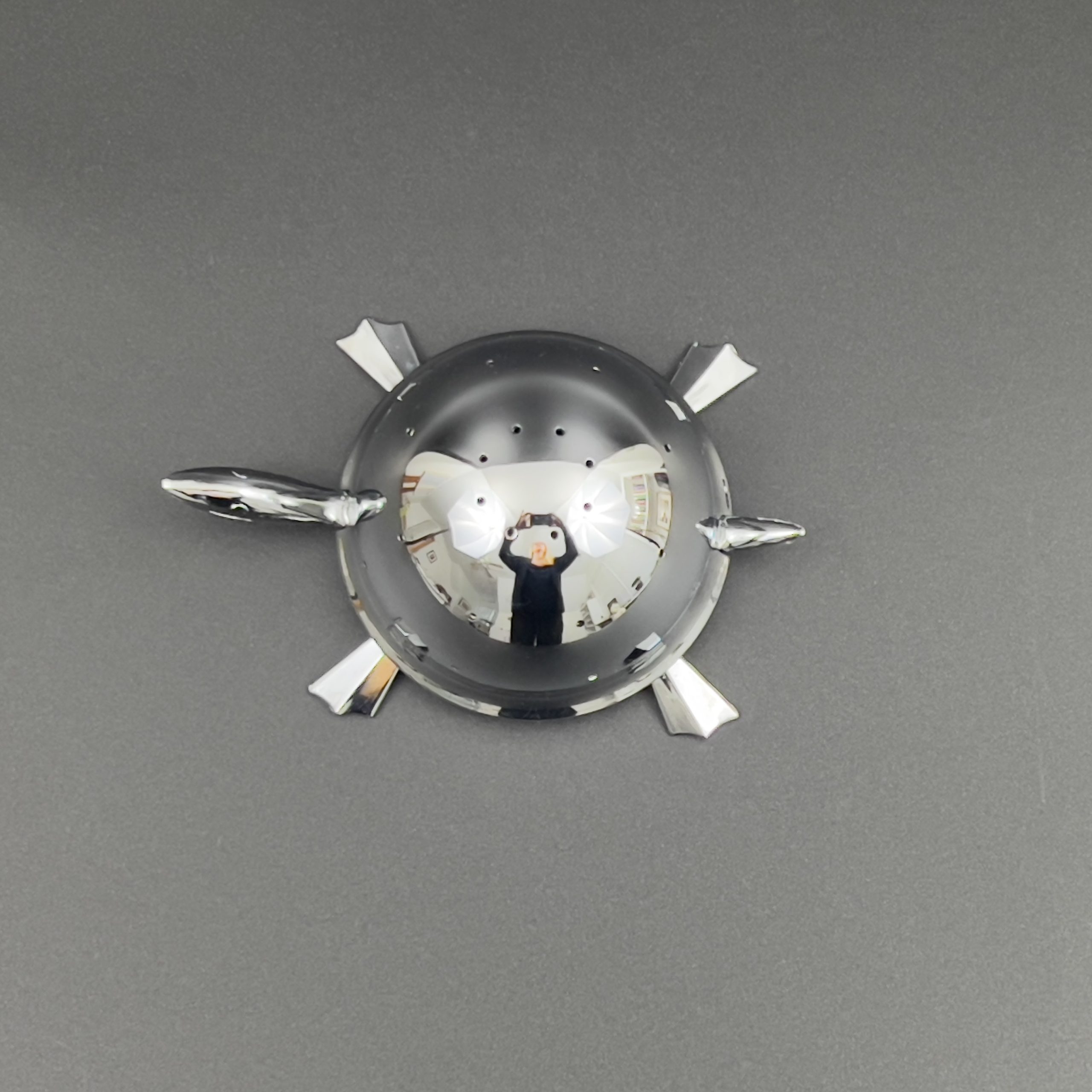 Vintage Irvinware Chrome Turtle Toothpick Holder: Midcentury Barware - Image 9