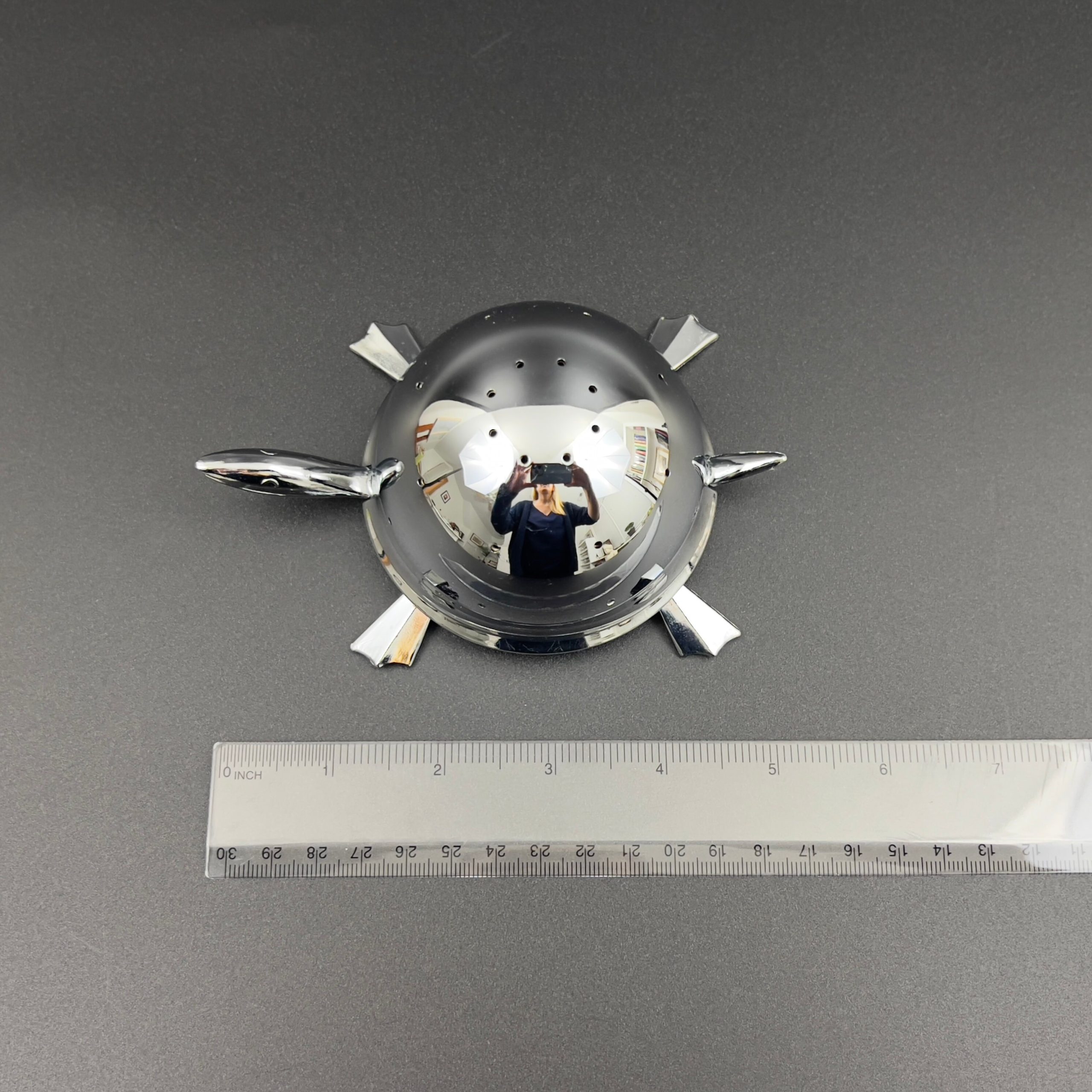 Vintage Irvinware Chrome Turtle Toothpick Holder: Midcentury Barware - Image 11