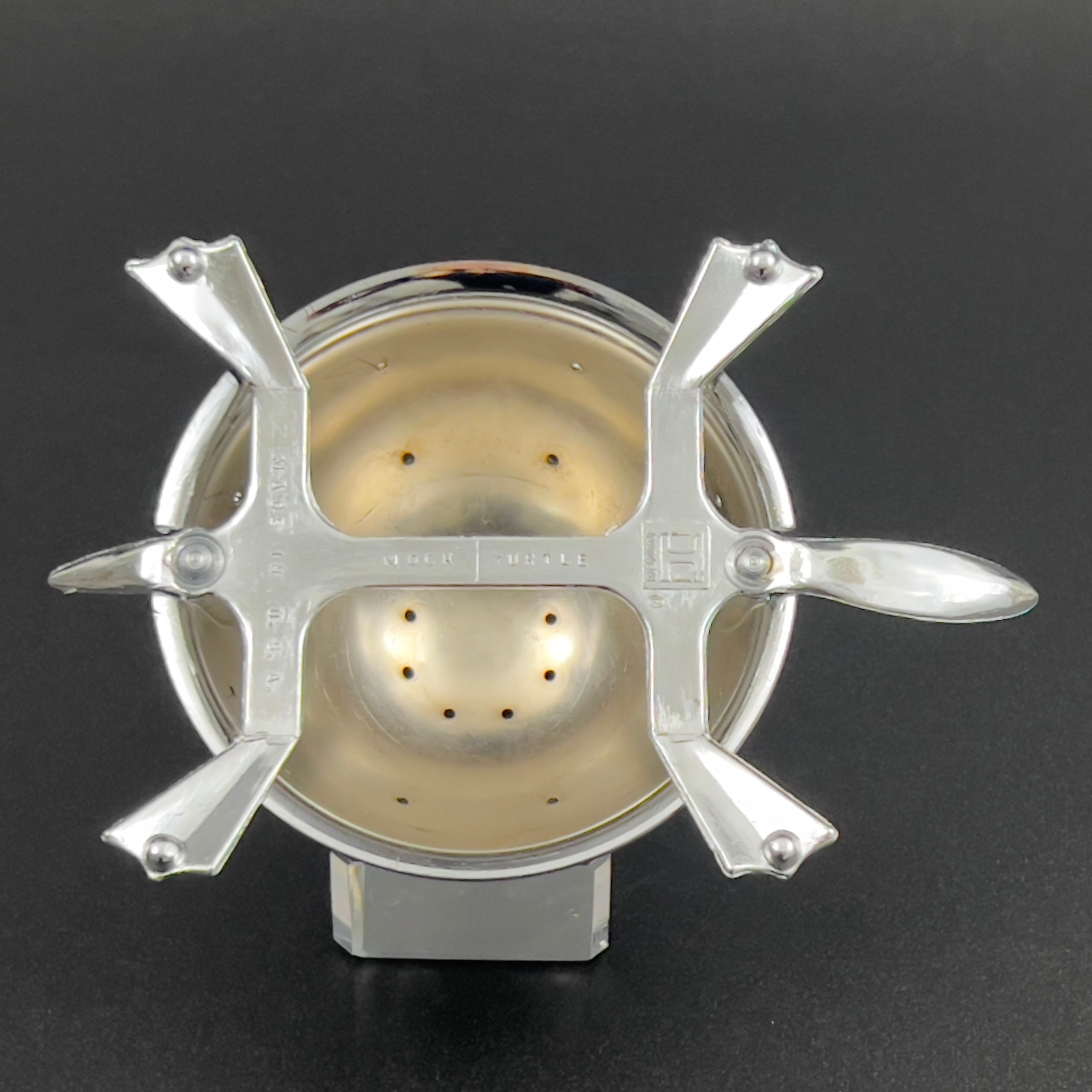 Vintage Irvinware Chrome Turtle Toothpick Holder: Midcentury Barware - Image 10