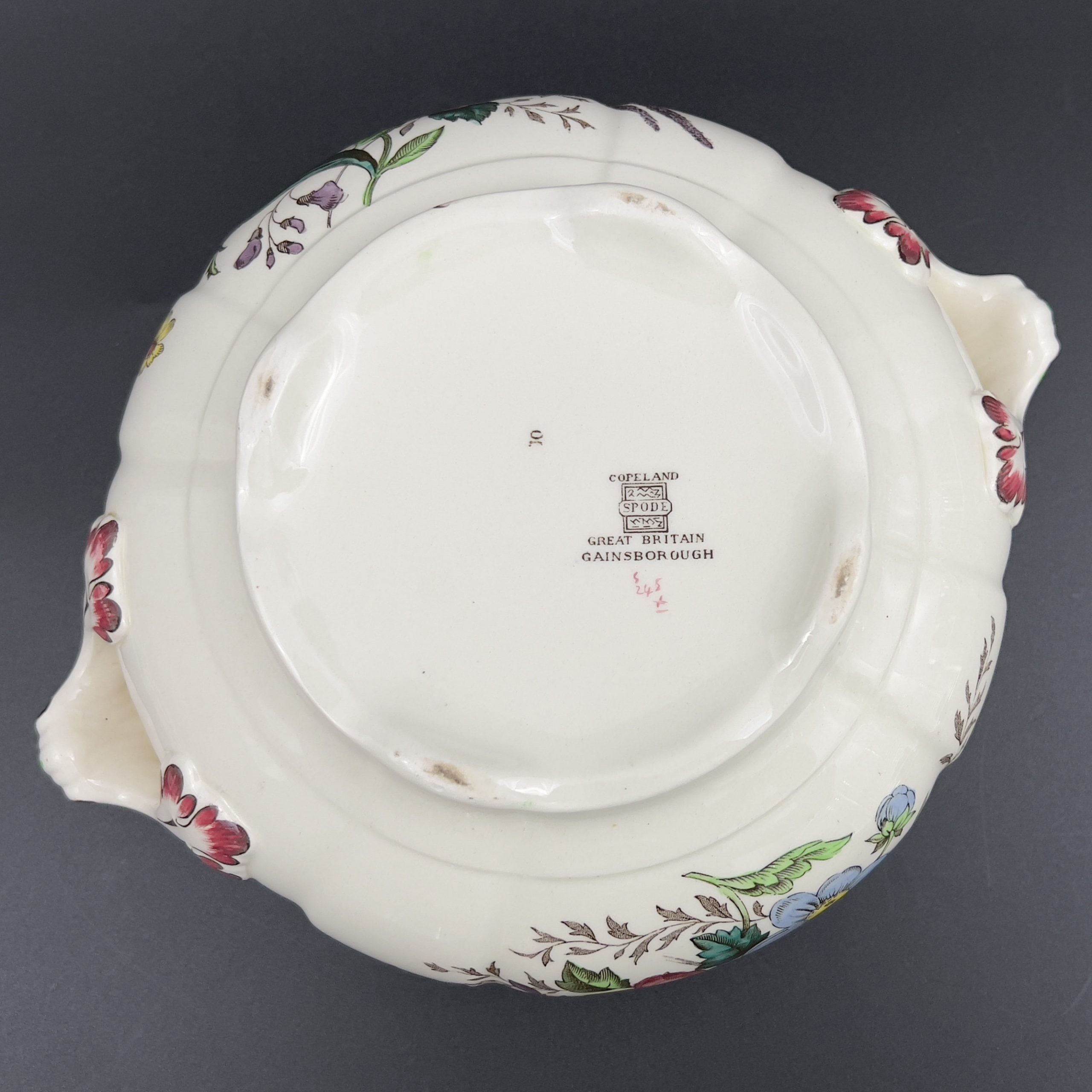 Vintage Spode Gainsborough Tureen: Floral Lidded Casserole with Apple Finial - Image 9
