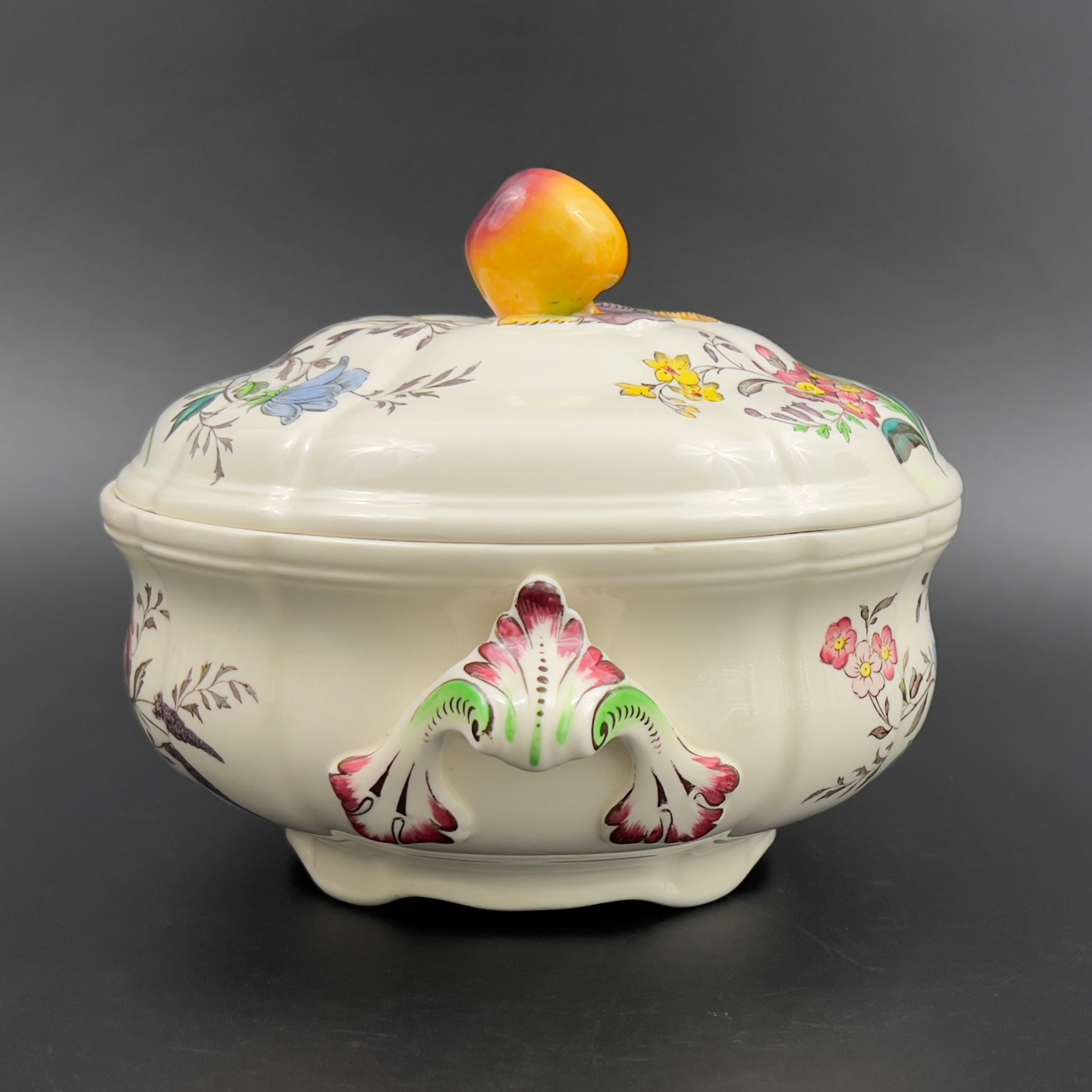 Vintage Spode Gainsborough Tureen: Floral Lidded Casserole with Apple Finial - Image 7