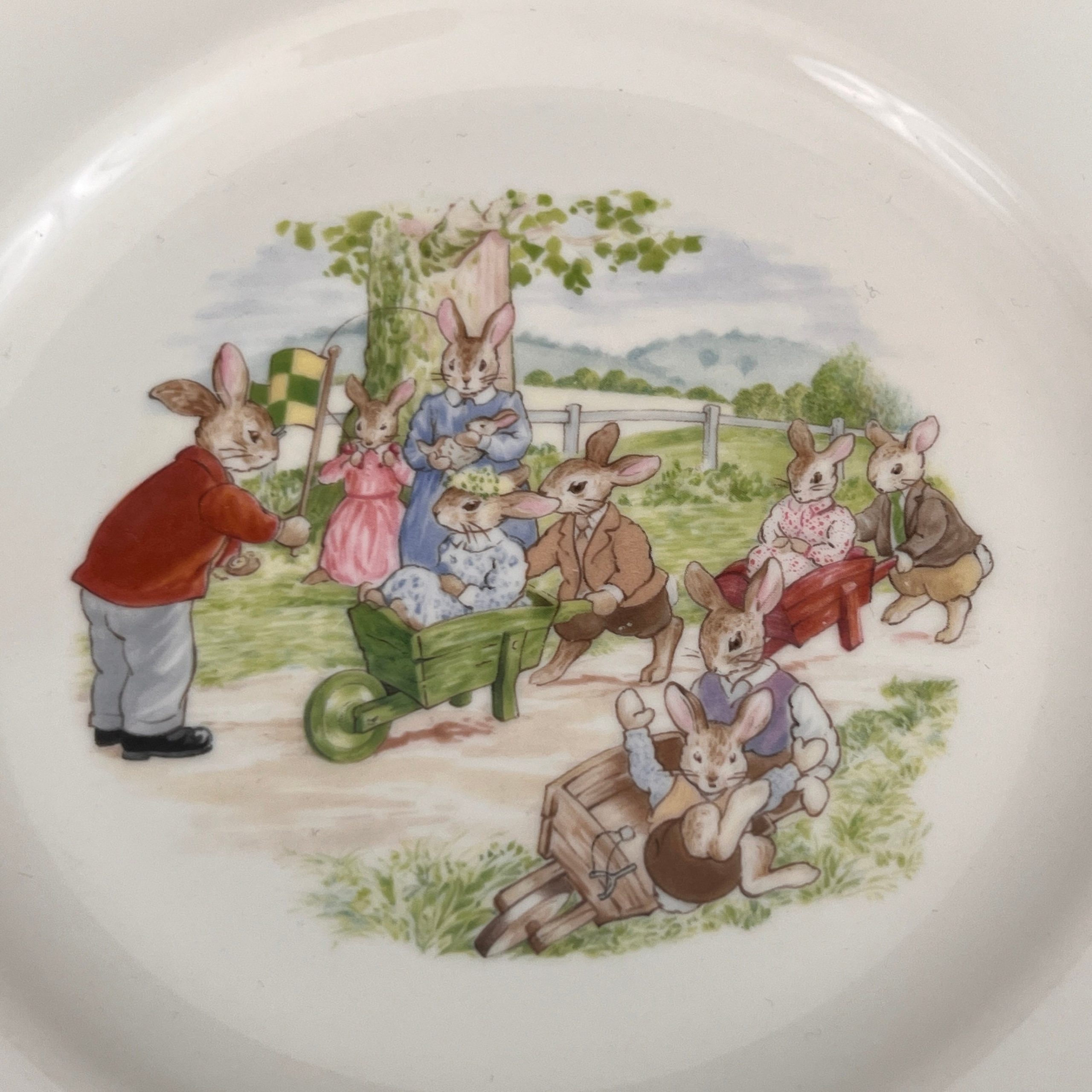 Vintage Royal Doulton Bunnykins Plate and Double Handle Cup - 1988 Bone China - Image 4