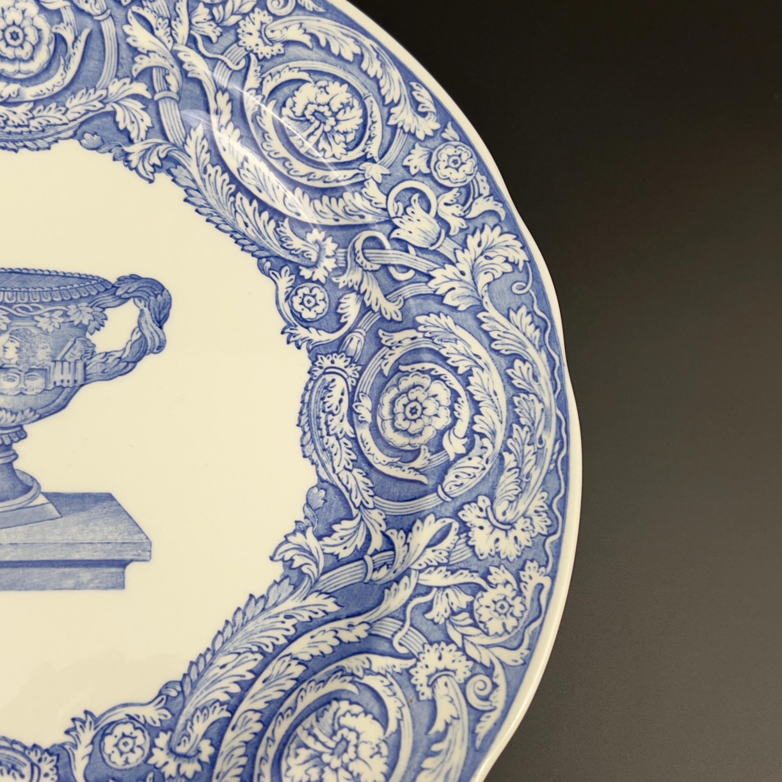 Vintage Spode Blue Room Plate: Warwick Vase, Blue & White Decor - Image 7