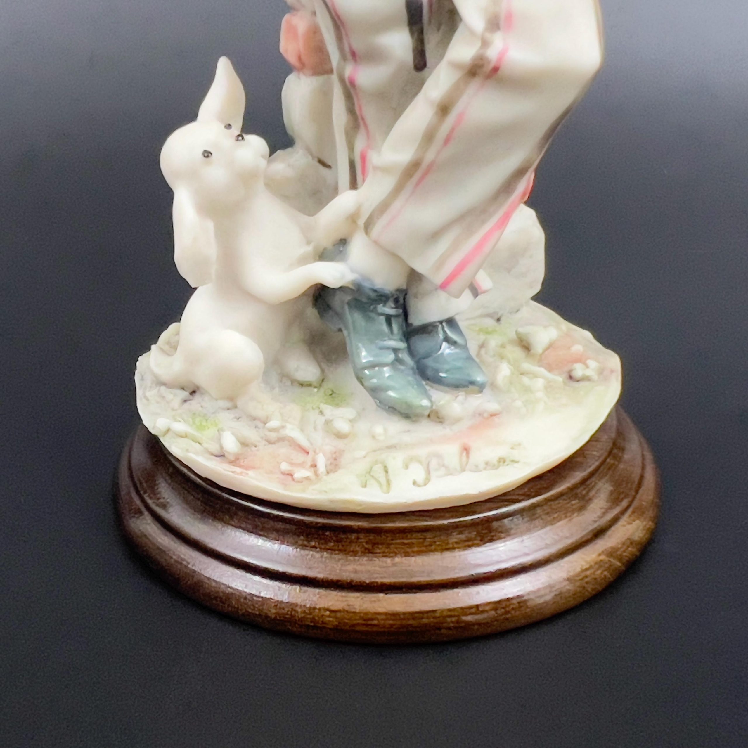 Vintage A. Belcari Italian Ceramic Figurine: Young Adult with Dog - Image 6
