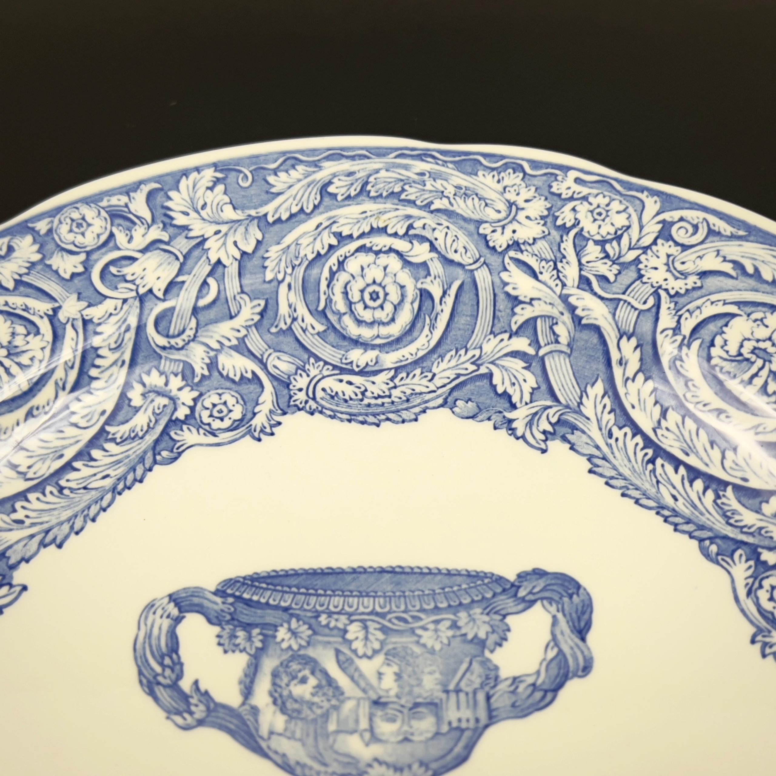 Vintage Spode Blue Room Plate: Warwick Vase, Blue & White Decor - Image 5