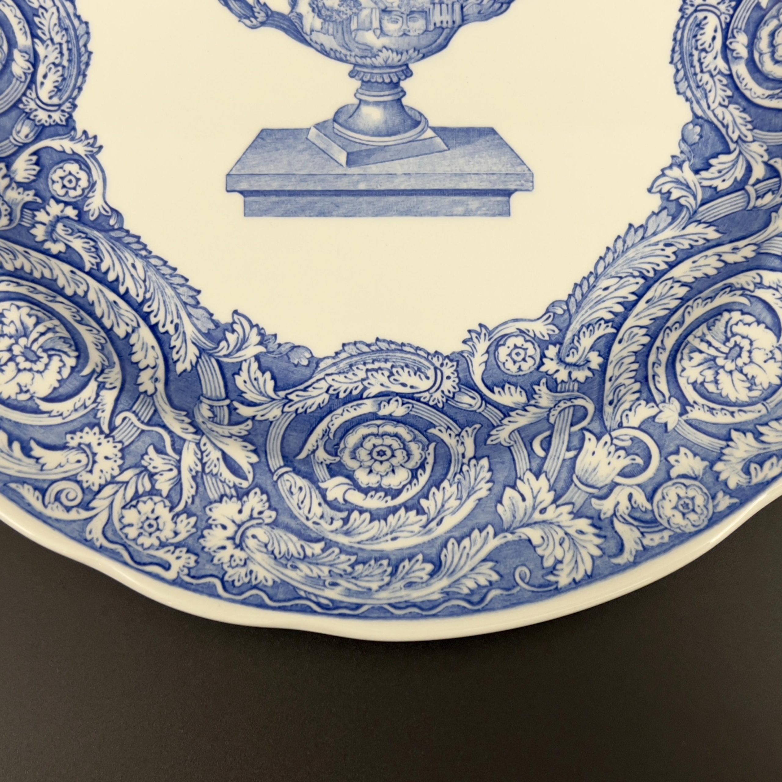 Vintage Spode Blue Room Plate: Warwick Vase, Blue & White Decor - Image 6