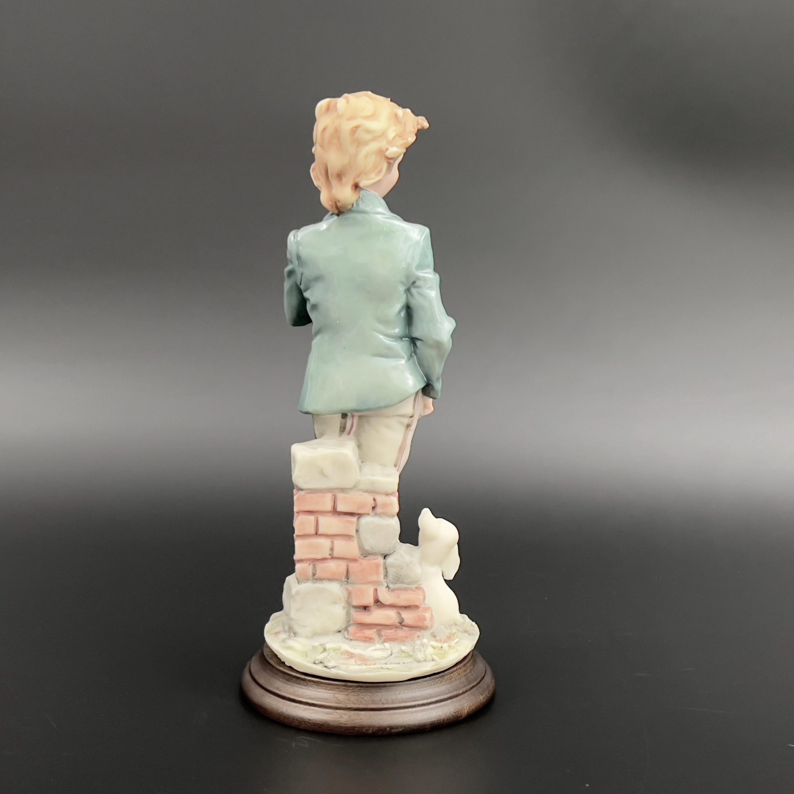Vintage A. Belcari Italian Ceramic Figurine: Young Adult with Dog - Image 7