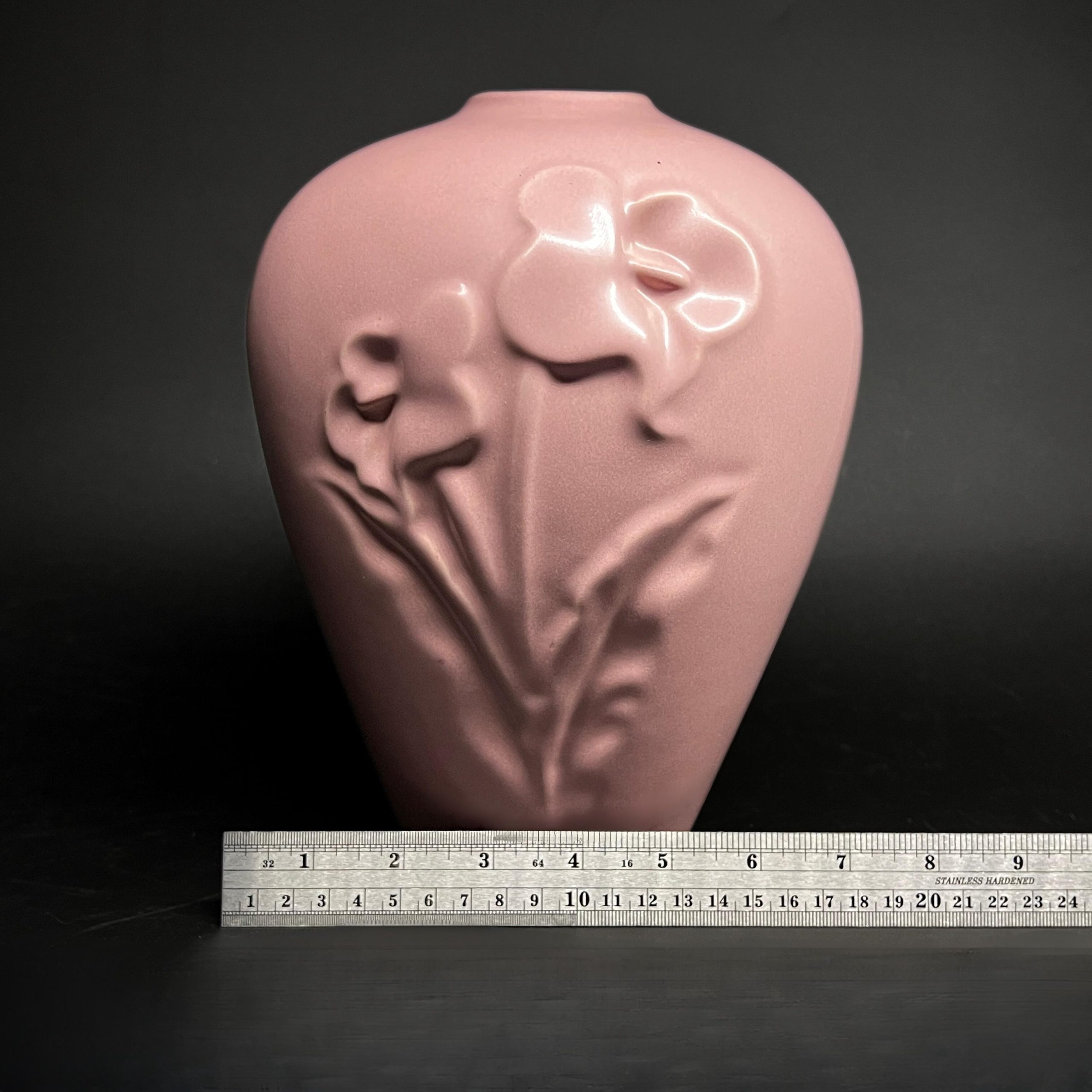 Vintage Haeger Calla Lily Vase: Matte Pink Art Deco Ceramic - Image 10