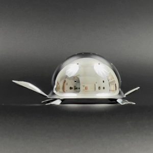 Vintage Irvinware Chrome Turtle Toothpick Holder: Midcentury Barware