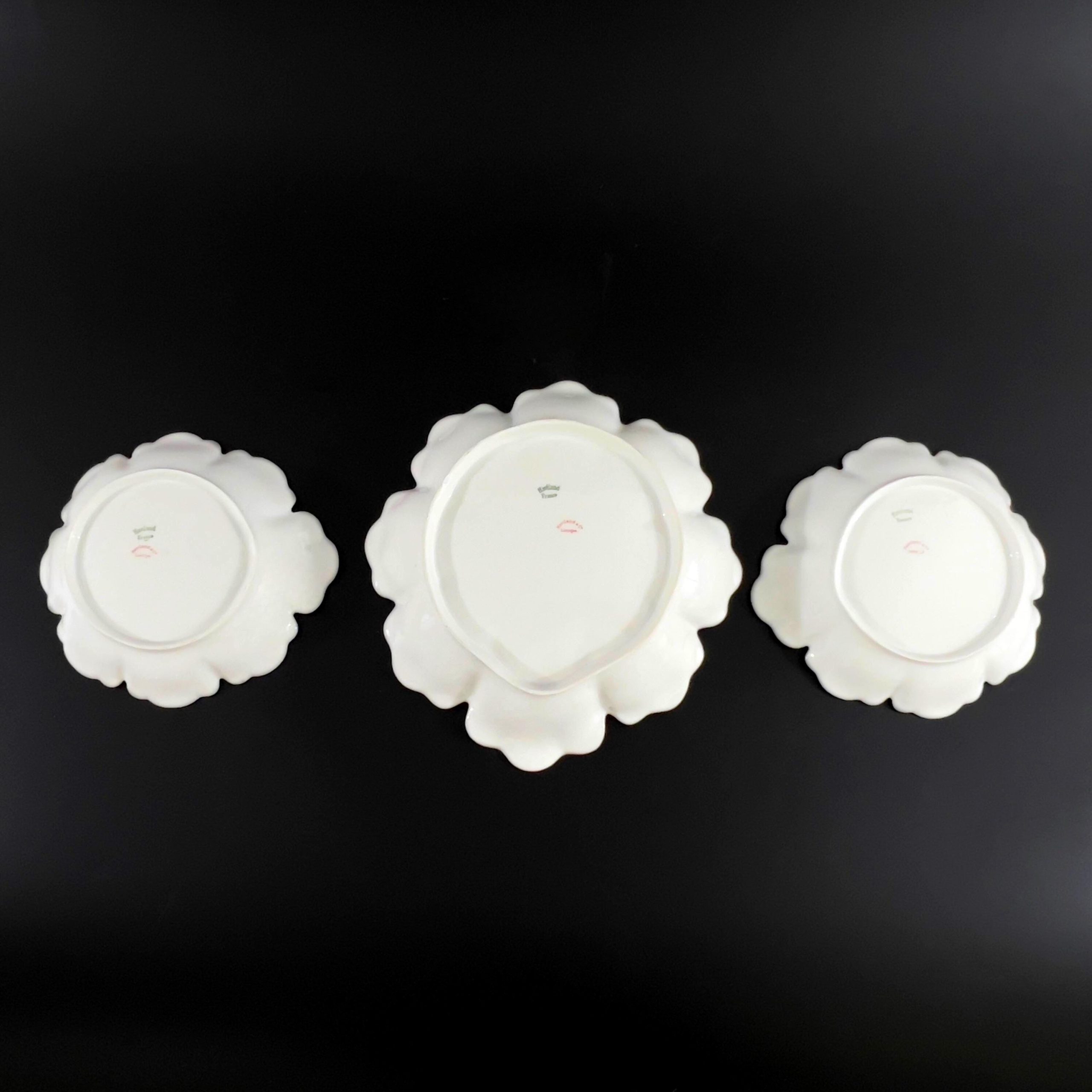 Antique Haviland Limoges Bowls: Pink Roses, Gold Laurel - Set of 3 - Image 10