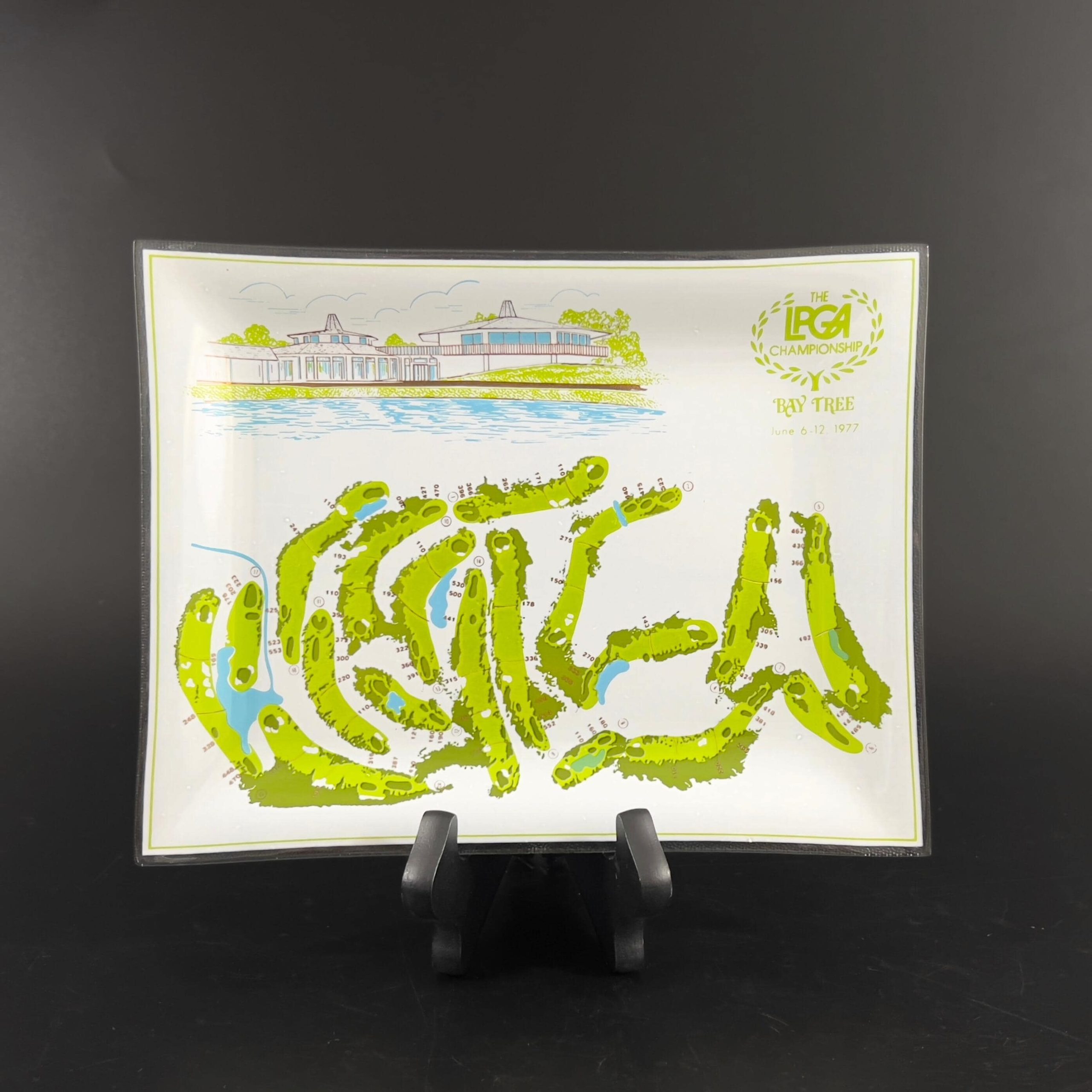 Vintage 1977 LPGA Championship Plate: Bay Tree Golf Decor