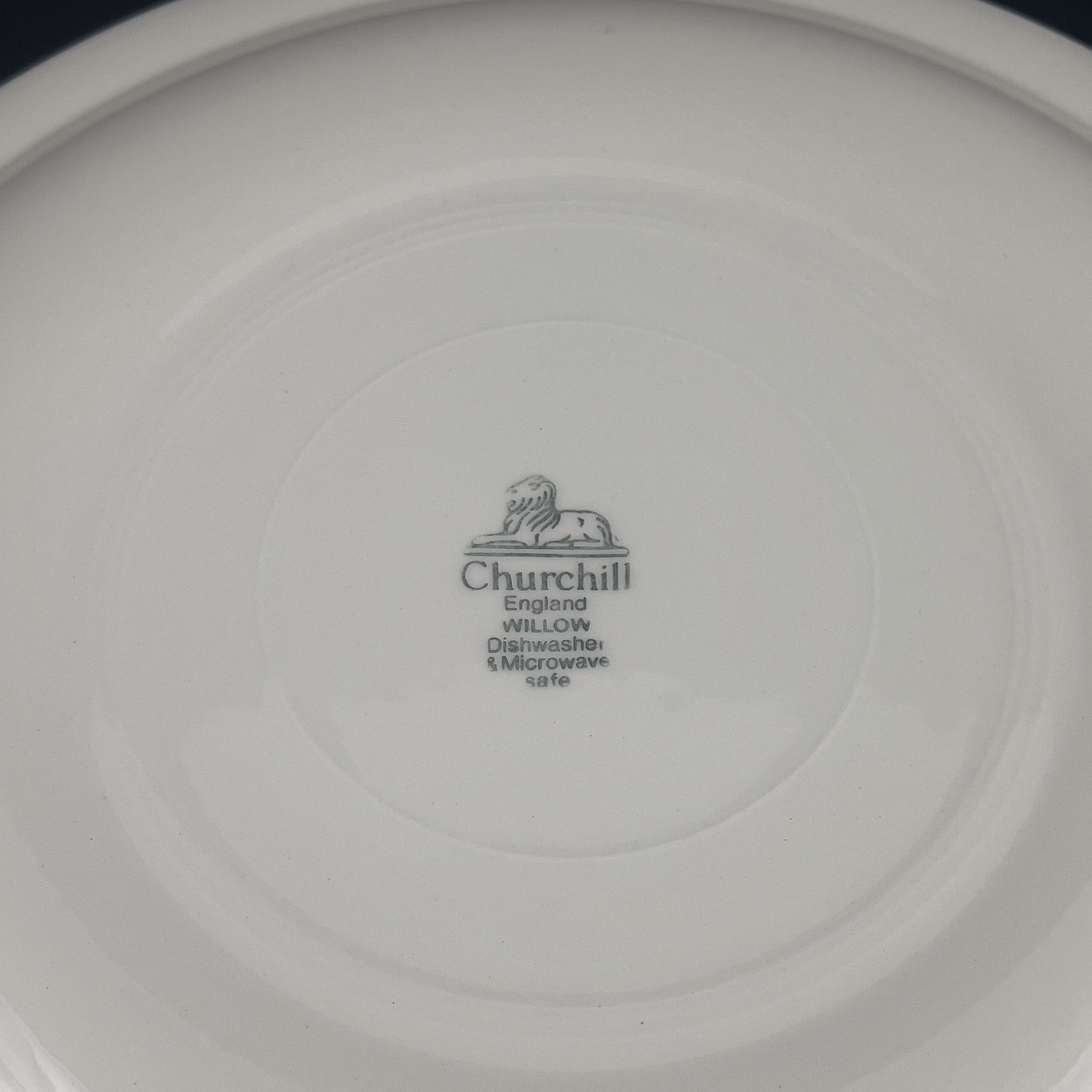 Vintage Churchill Blue Willow Platter: 12.5" Chinoiserie Stoneware - Image 11