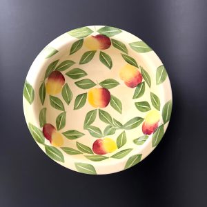 Vintage Italian Ceramic Fruit Bowl: Hand-Painted Ceramiche Alfa Pottery