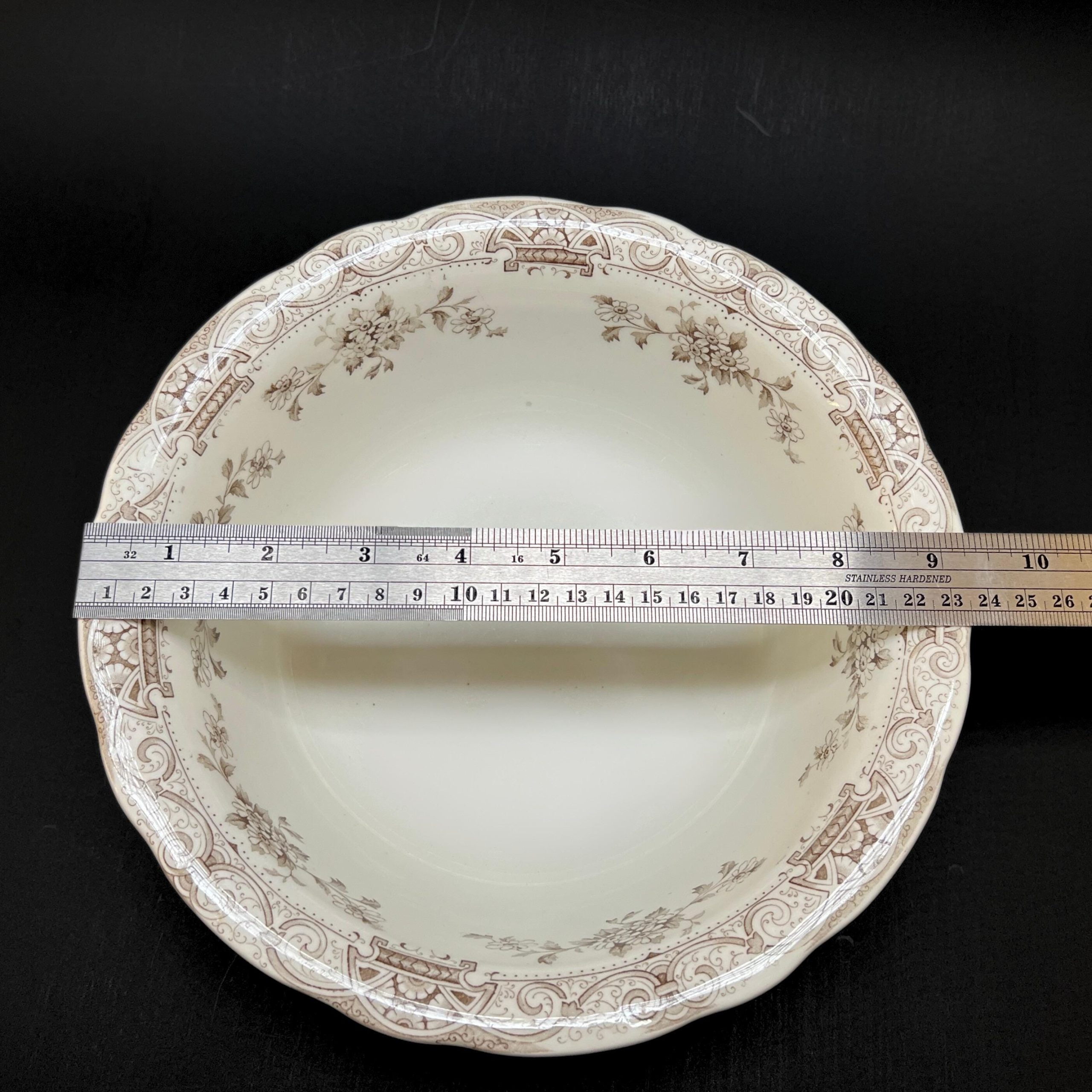 Antique Henry Alcock Transferware Bowl: 1890s English Ironstone, Floral Elite Pattern - Image 9