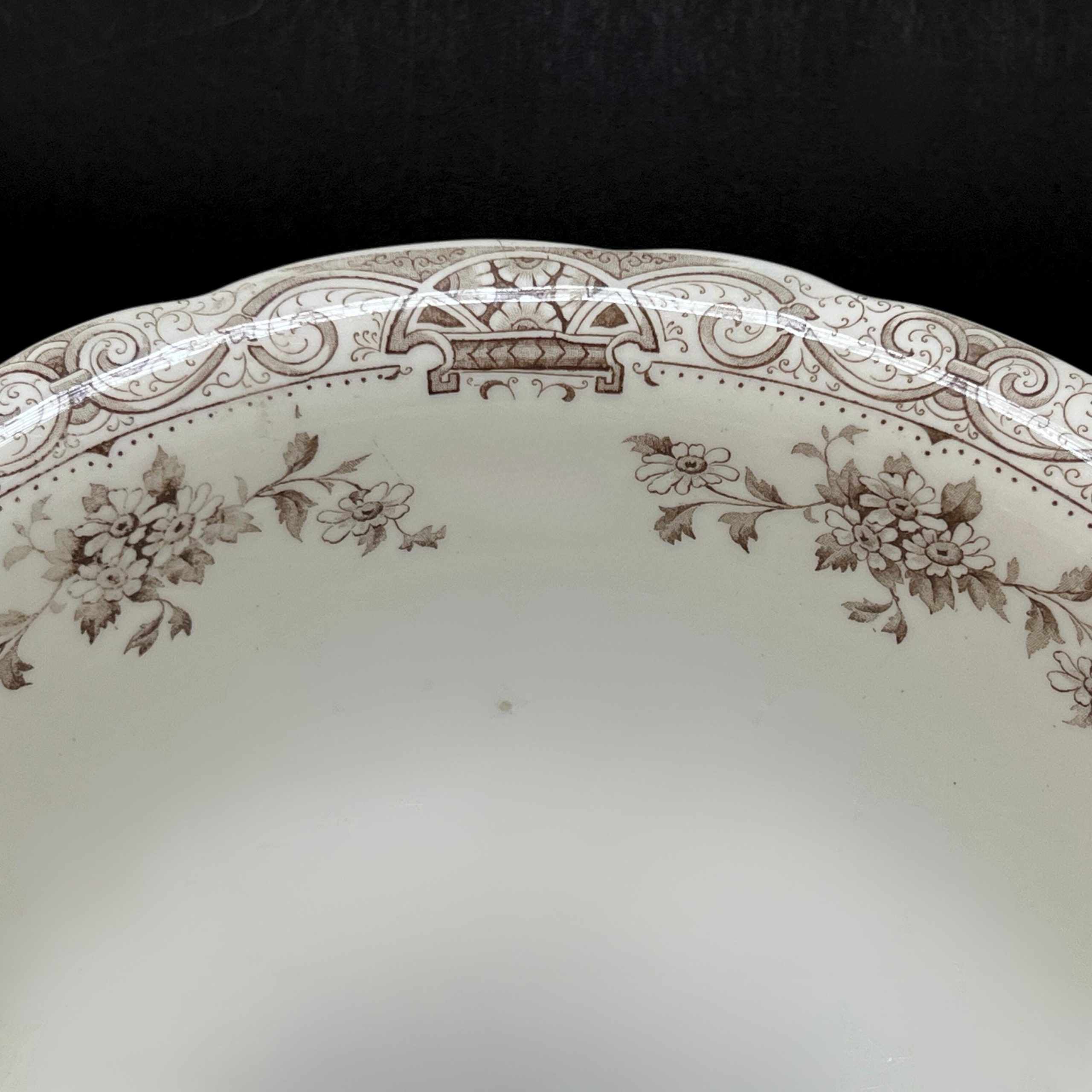 Antique Henry Alcock Transferware Bowl: 1890s English Ironstone, Floral Elite Pattern - Image 5