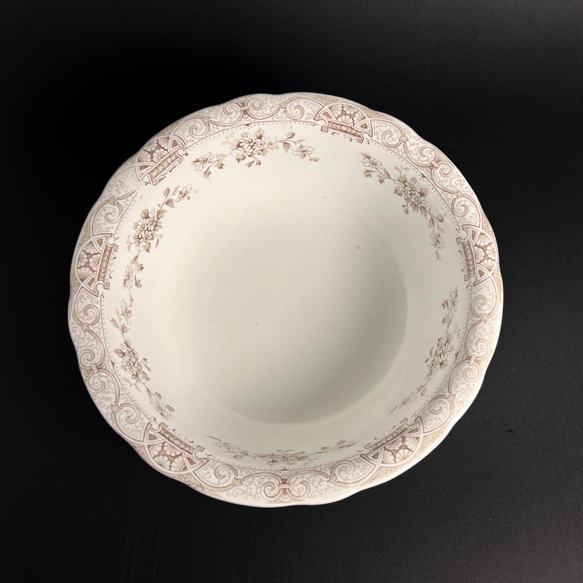 Antique Henry Alcock Transferware Bowl: 1890s English Ironstone, Floral Elite Pattern - Image 3