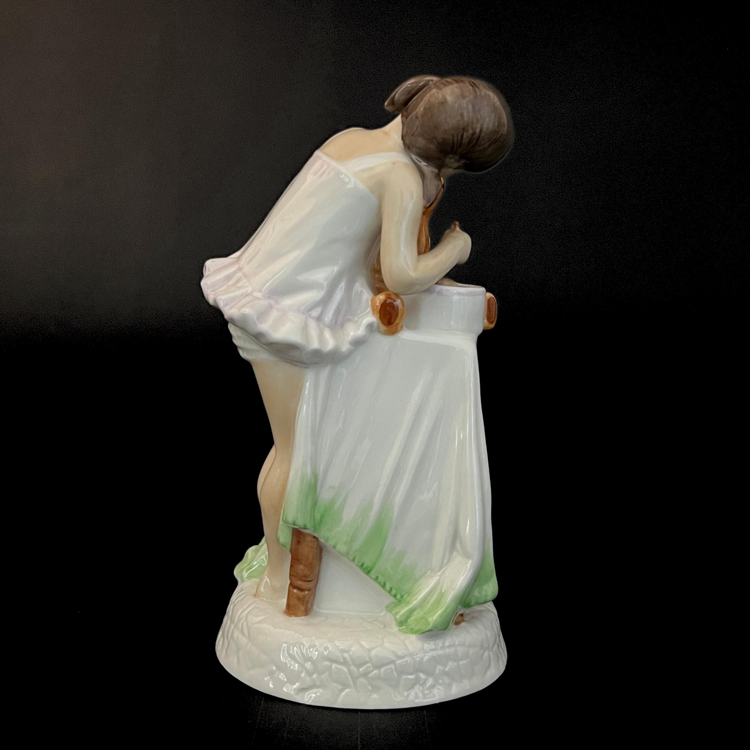 Royal Doulton Figurine, Childhood Days “And One For You” 1981, English Porcelain - Image 6