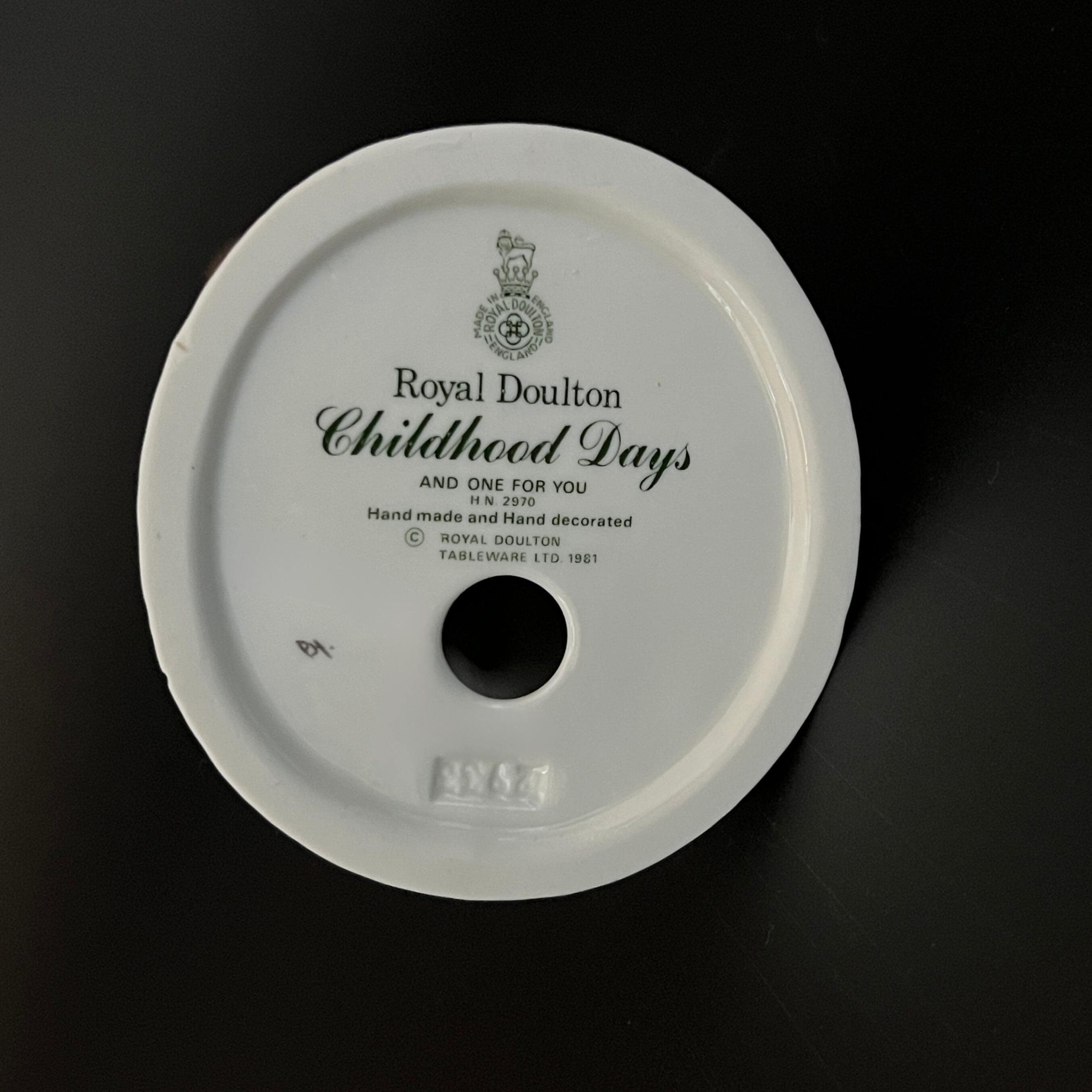 Royal Doulton Figurine, Childhood Days “And One For You” 1981, English Porcelain - Image 11
