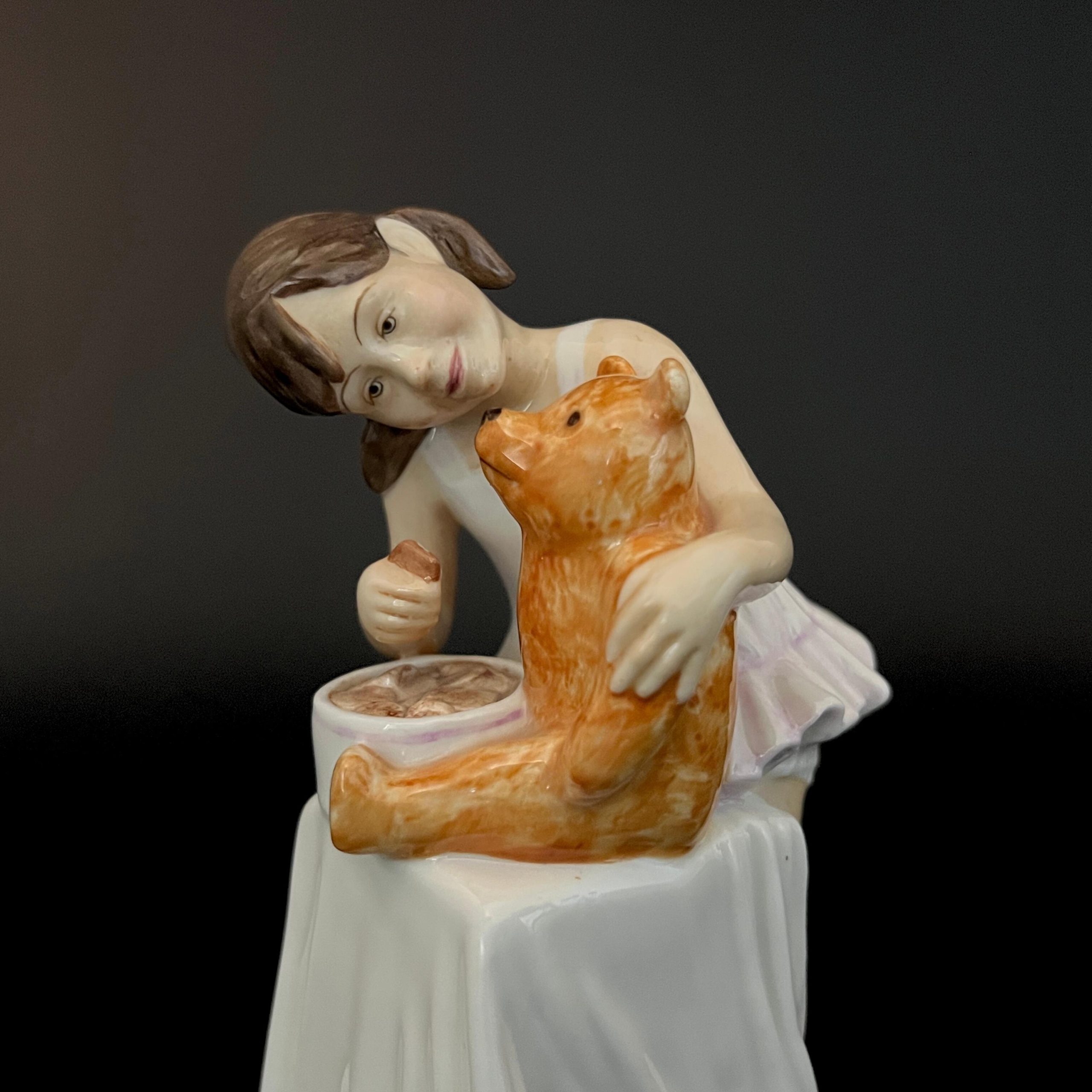 Royal Doulton Figurine, Childhood Days “And One For You” 1981, English Porcelain - Image 3