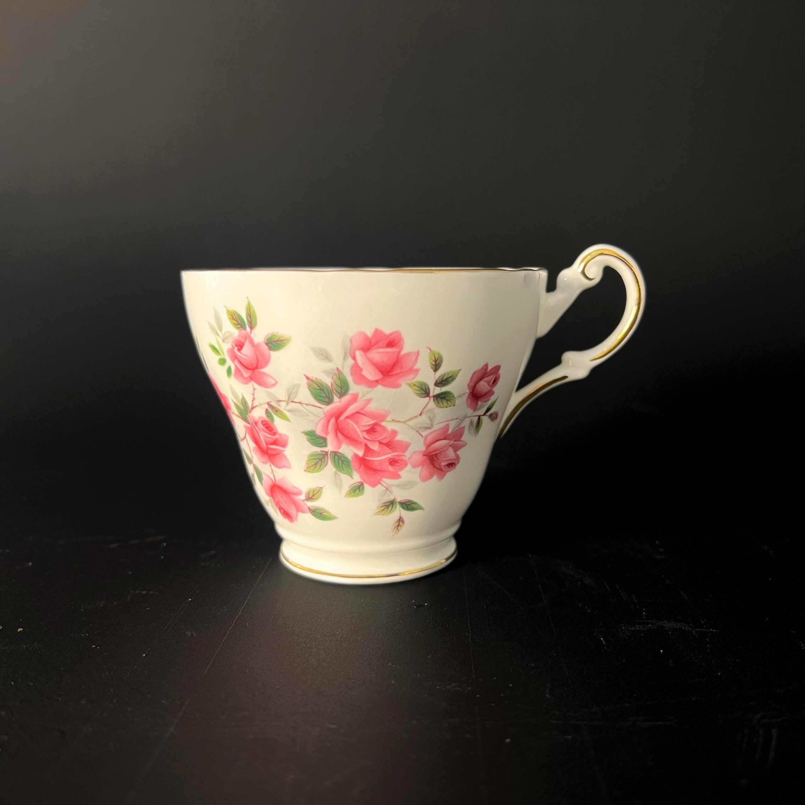 Vintage Regency English Bone China Teacup & Saucer Set - Pink Rose RE29 - Image 3