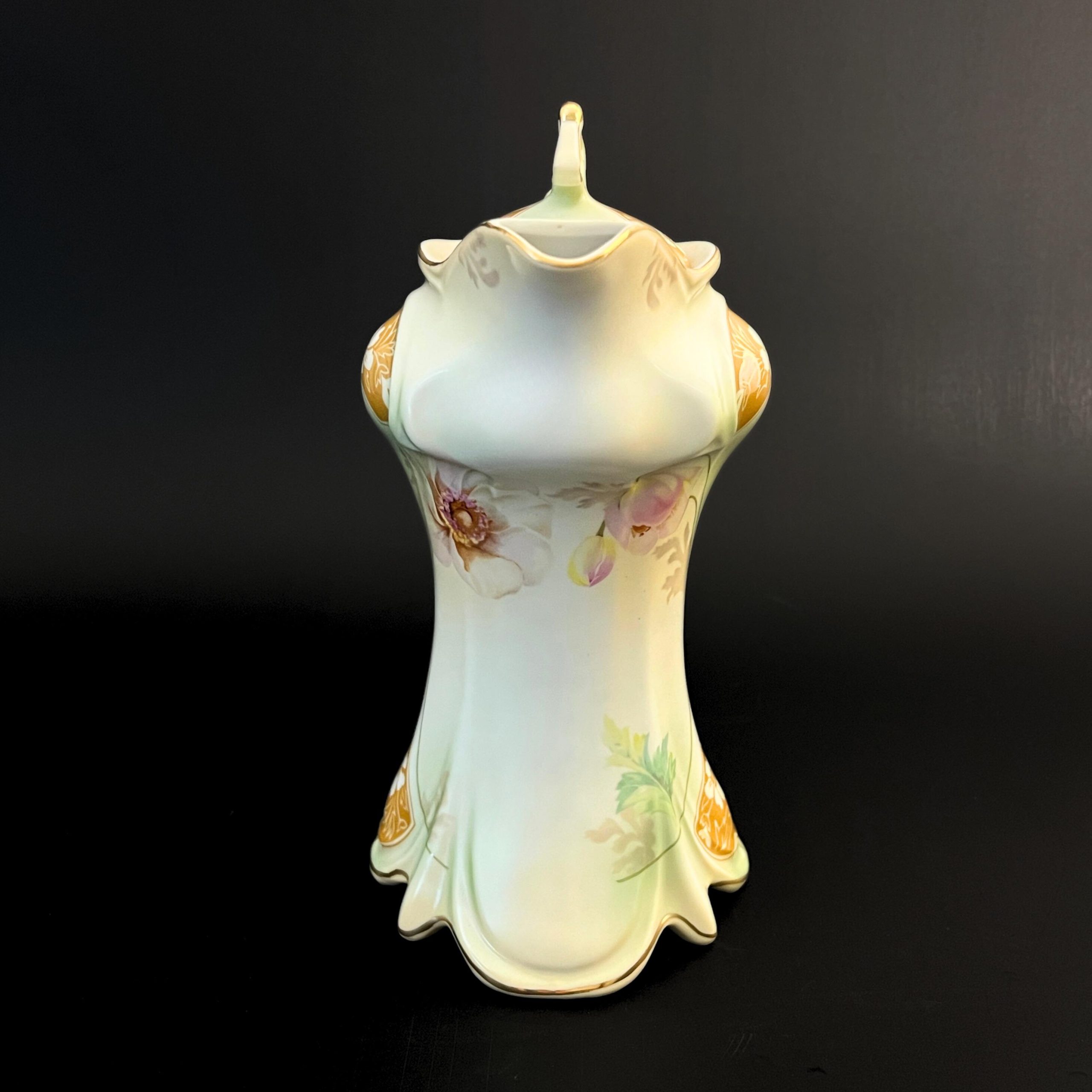 Antique RS Suhl Chocolate Pot Set: Hand-Painted Art Nouveau Porcelain - Image 5
