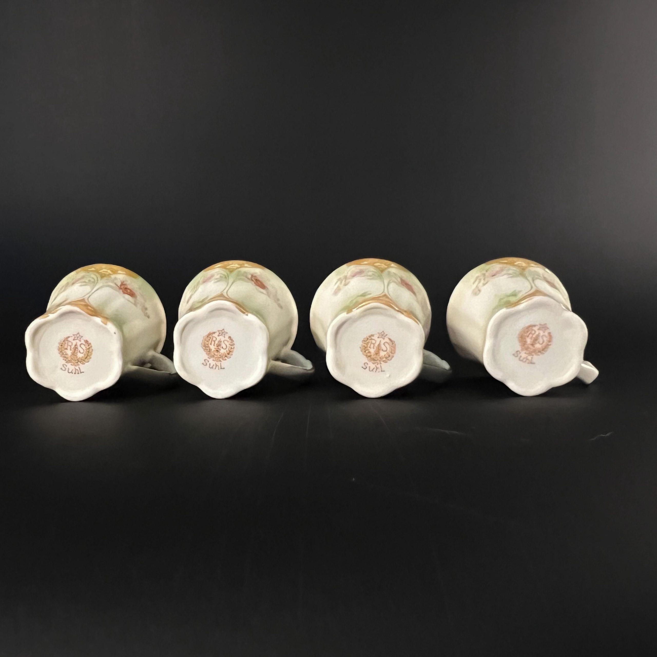 Antique RS Suhl Chocolate Pot Set: Hand-Painted Art Nouveau Porcelain - Image 11