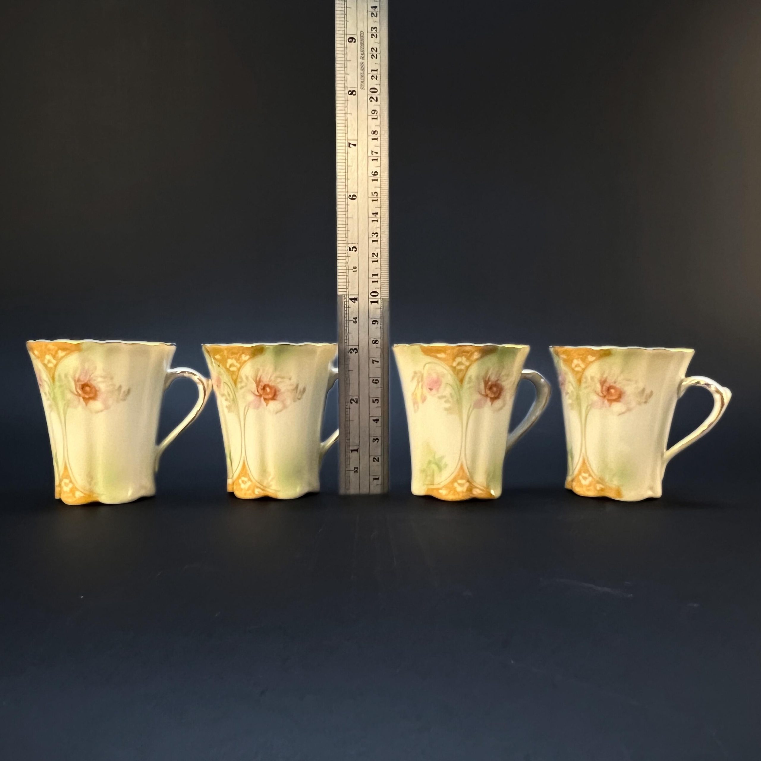 Antique RS Suhl Chocolate Pot Set: Hand-Painted Art Nouveau Porcelain - Image 8