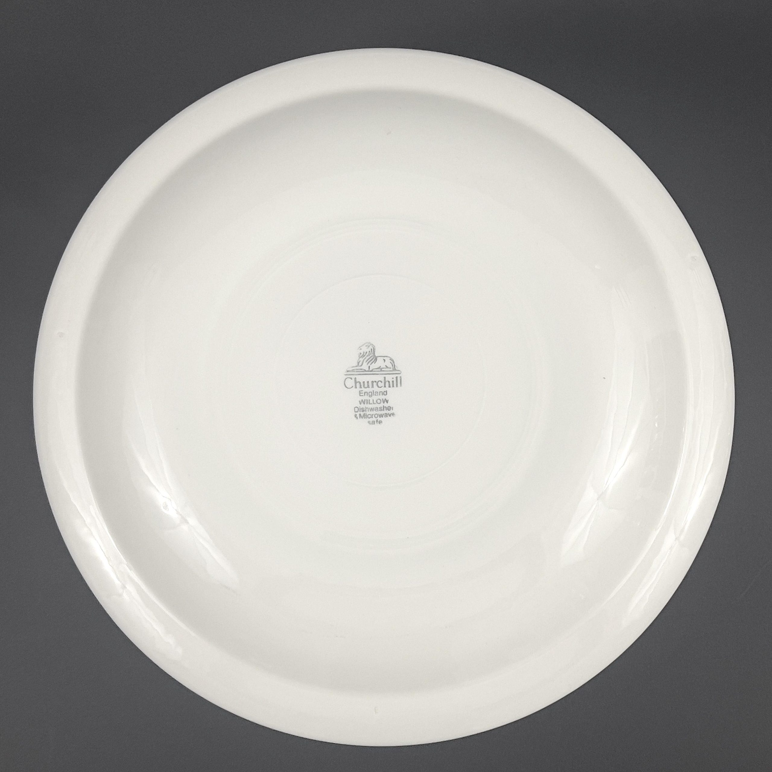 Vintage Churchill Blue Willow Platter: 12.5" Chinoiserie Stoneware - Image 10