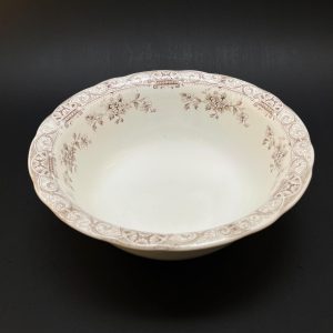 Antique Henry Alcock Transferware Bowl: 1890s English Ironstone, Floral Elite Pattern