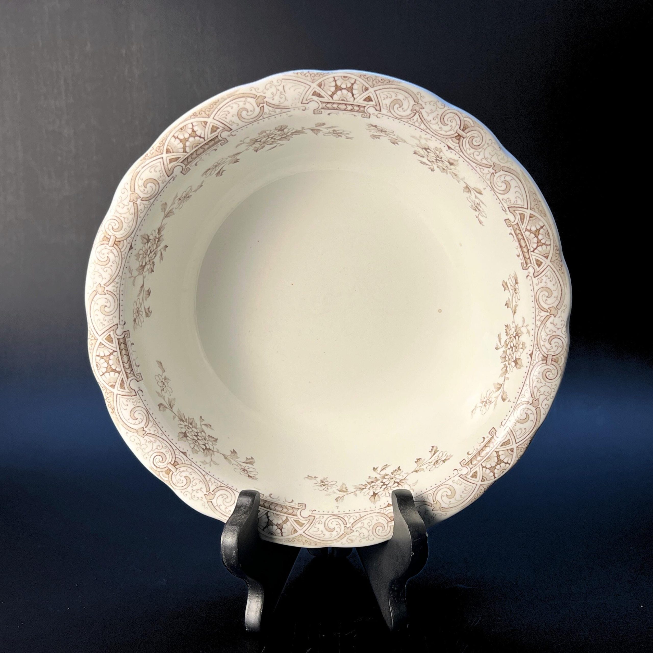 Antique Henry Alcock Transferware Bowl: 1890s English Ironstone, Floral Elite Pattern - Image 4
