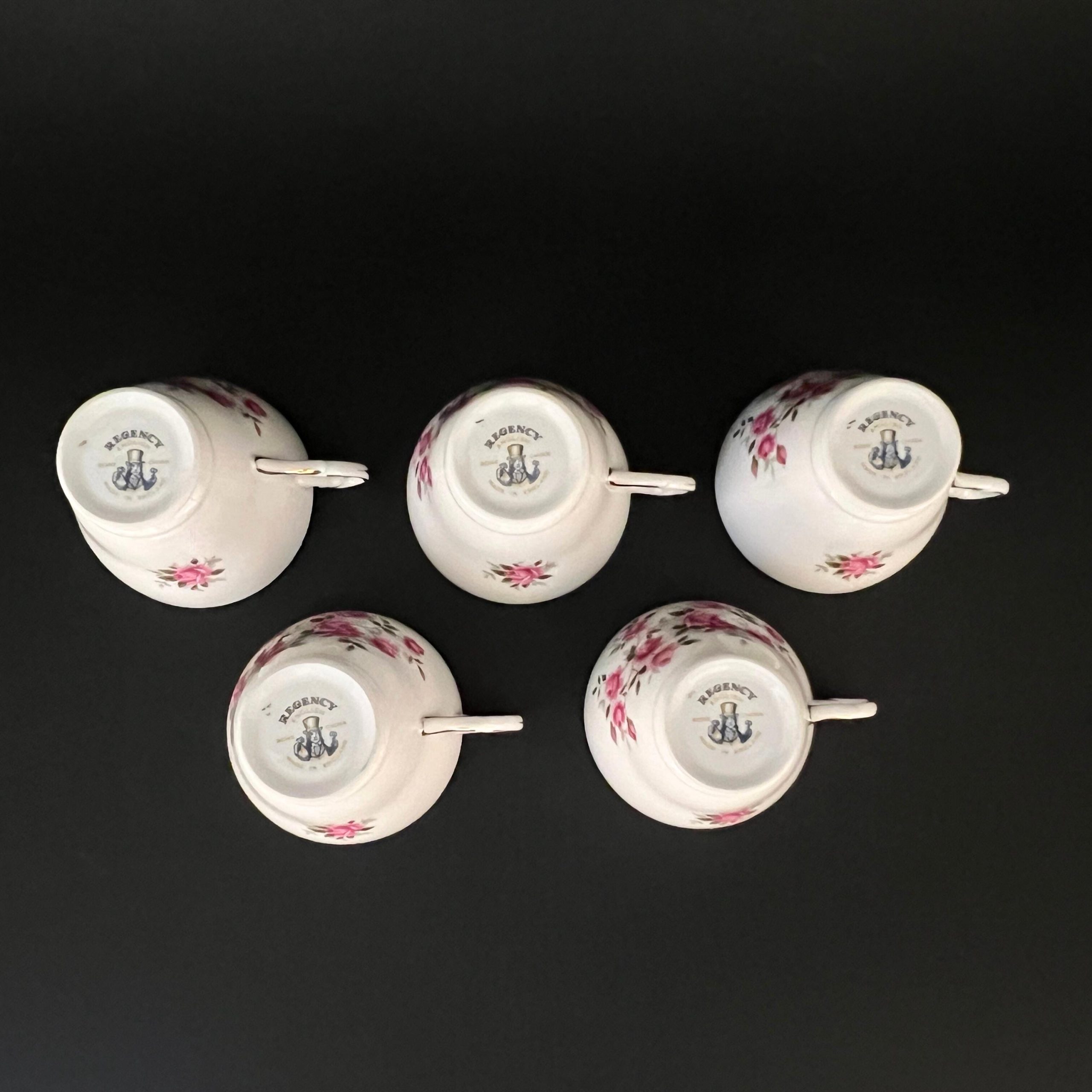 Vintage Regency English Bone China Teacup & Saucer Set - Pink Rose RE29 - Image 10