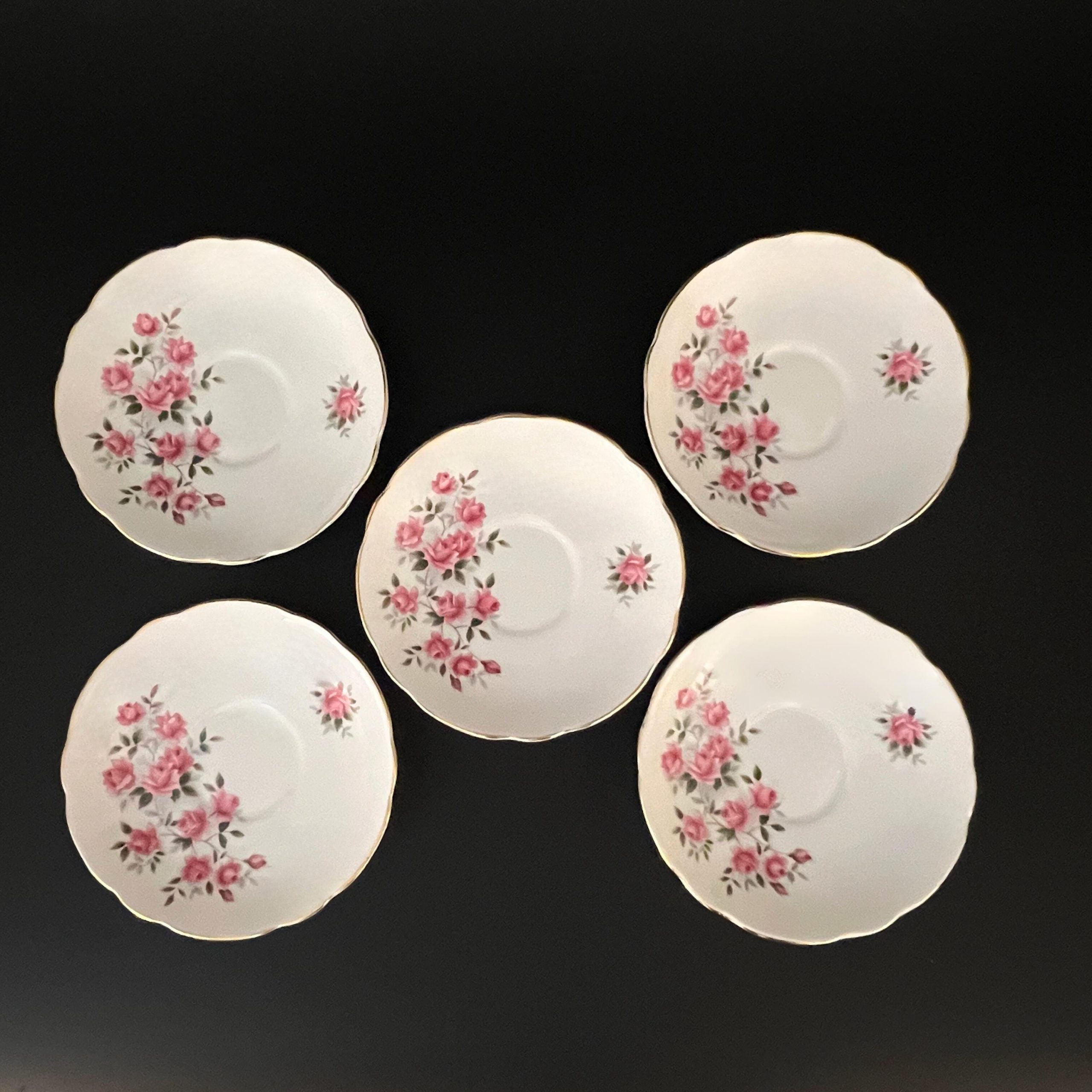 Vintage Regency English Bone China Teacup & Saucer Set - Pink Rose RE29 - Image 9