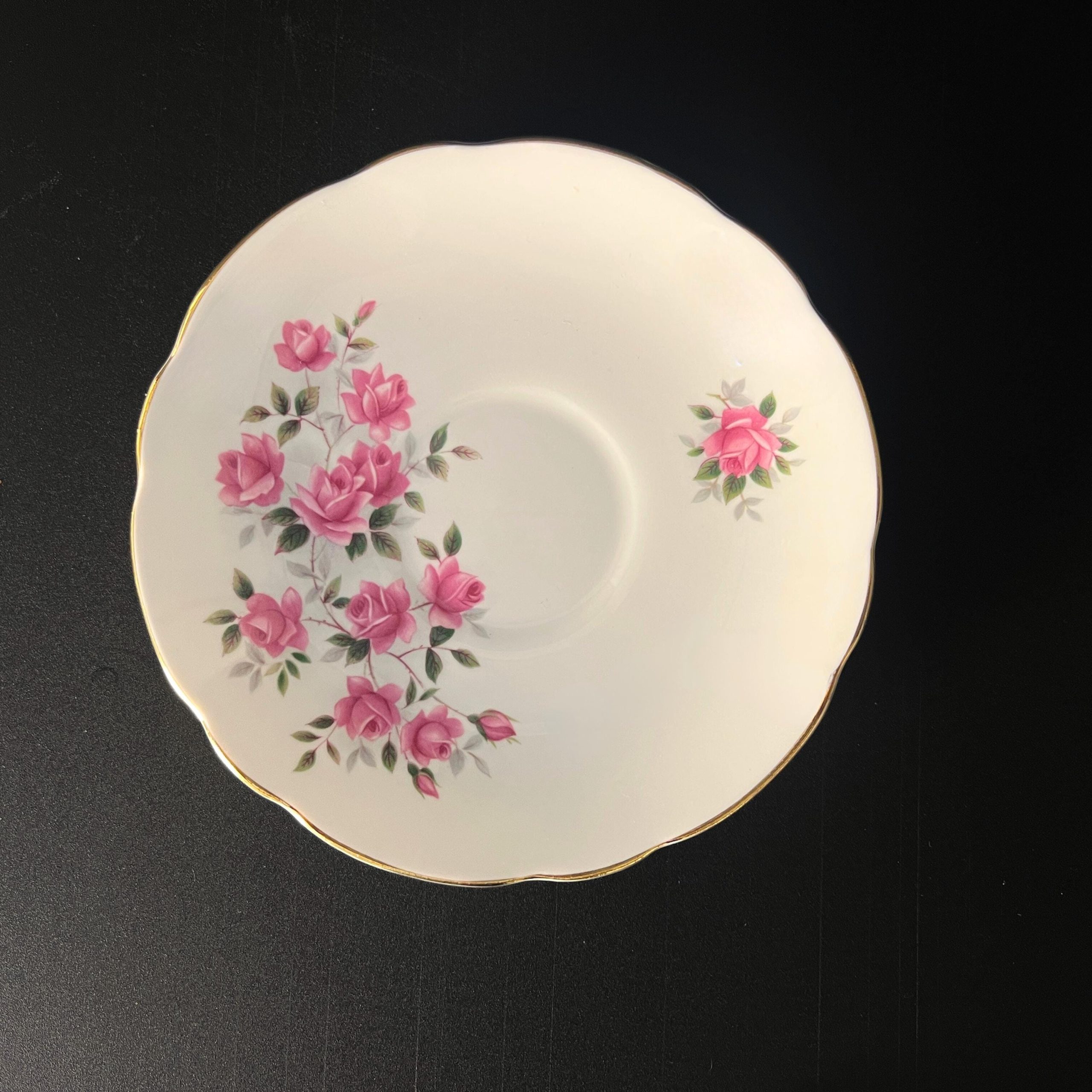 Vintage Regency English Bone China Teacup & Saucer Set - Pink Rose RE29 - Image 4
