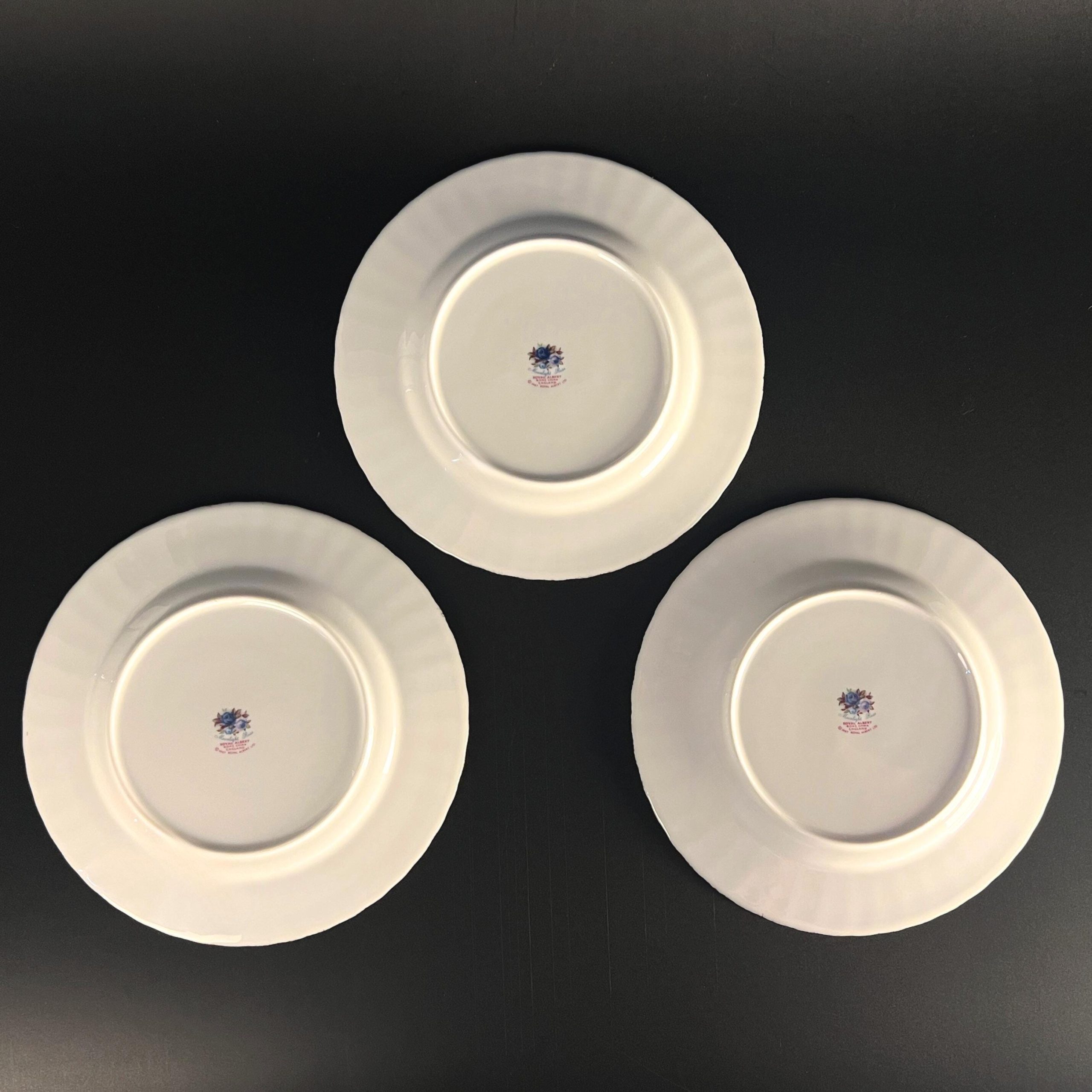 Vintage Royal Albert Moonlight Rose Plate: English Blue Roses, Gold Rim - Image 11