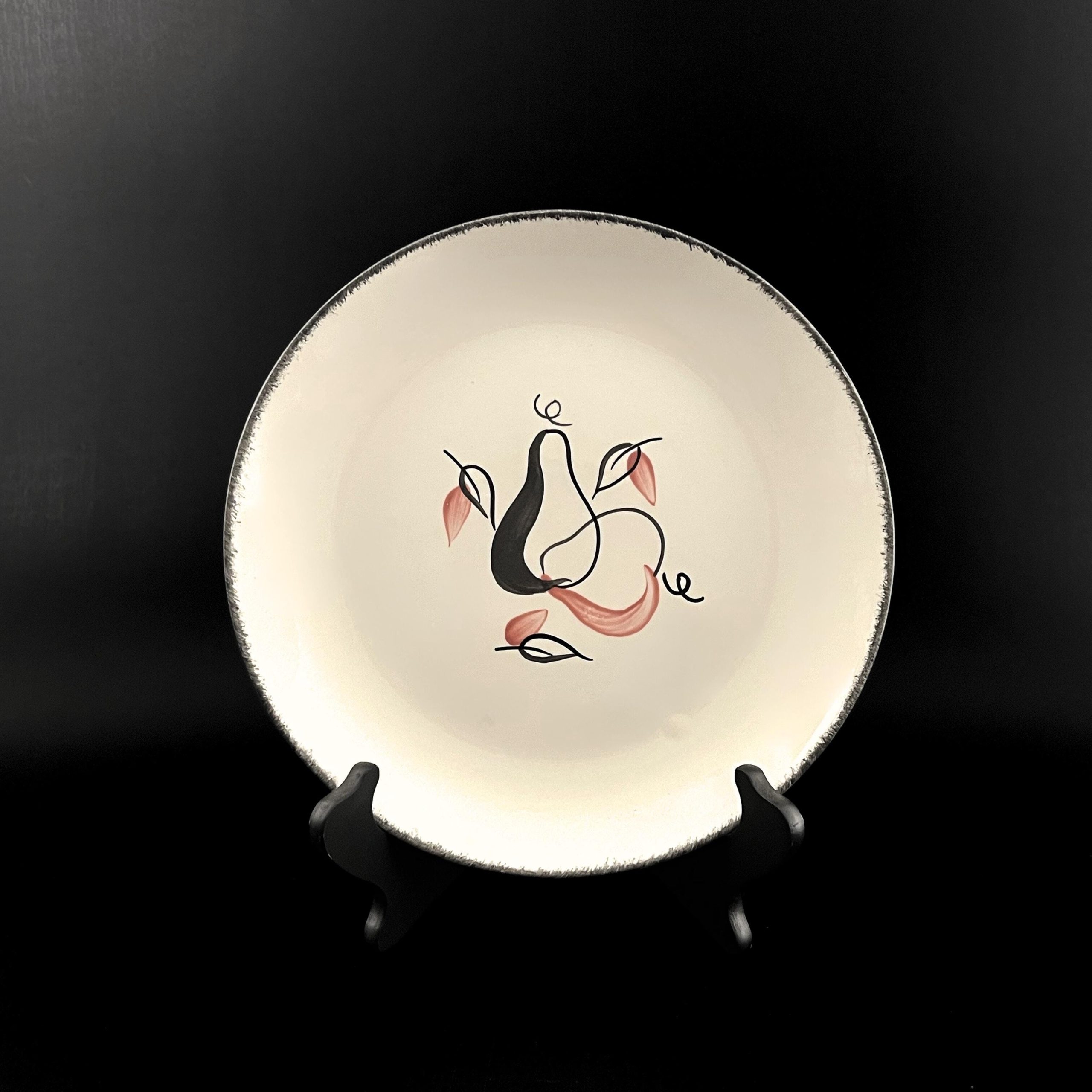 Blue Ridge Pottery Pear Plate: 1940s Hand-Painted Southern Dinnerware - Image 3