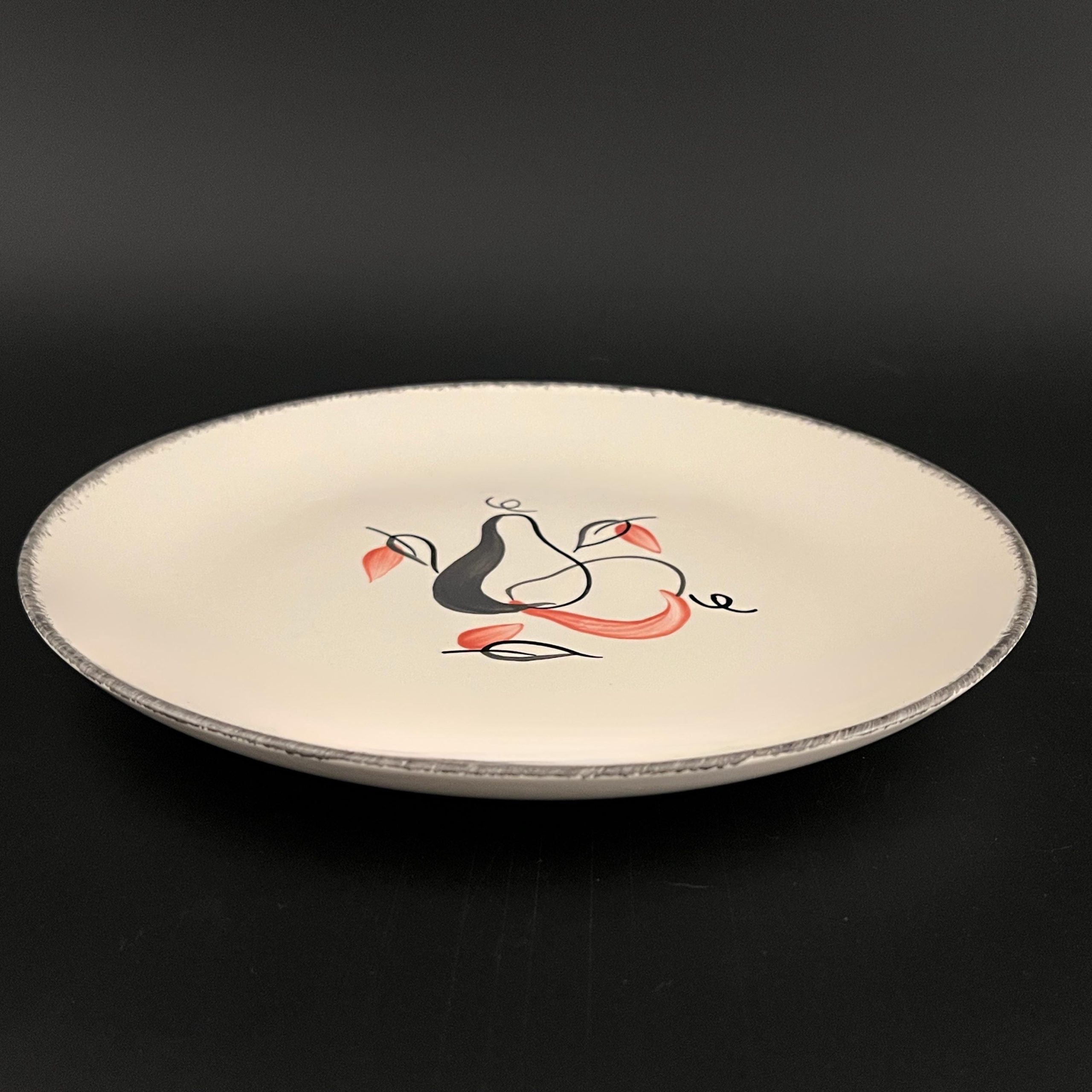 Blue Ridge Pottery Pear Plate: 1940s Hand-Painted Southern Dinnerware - Image 4