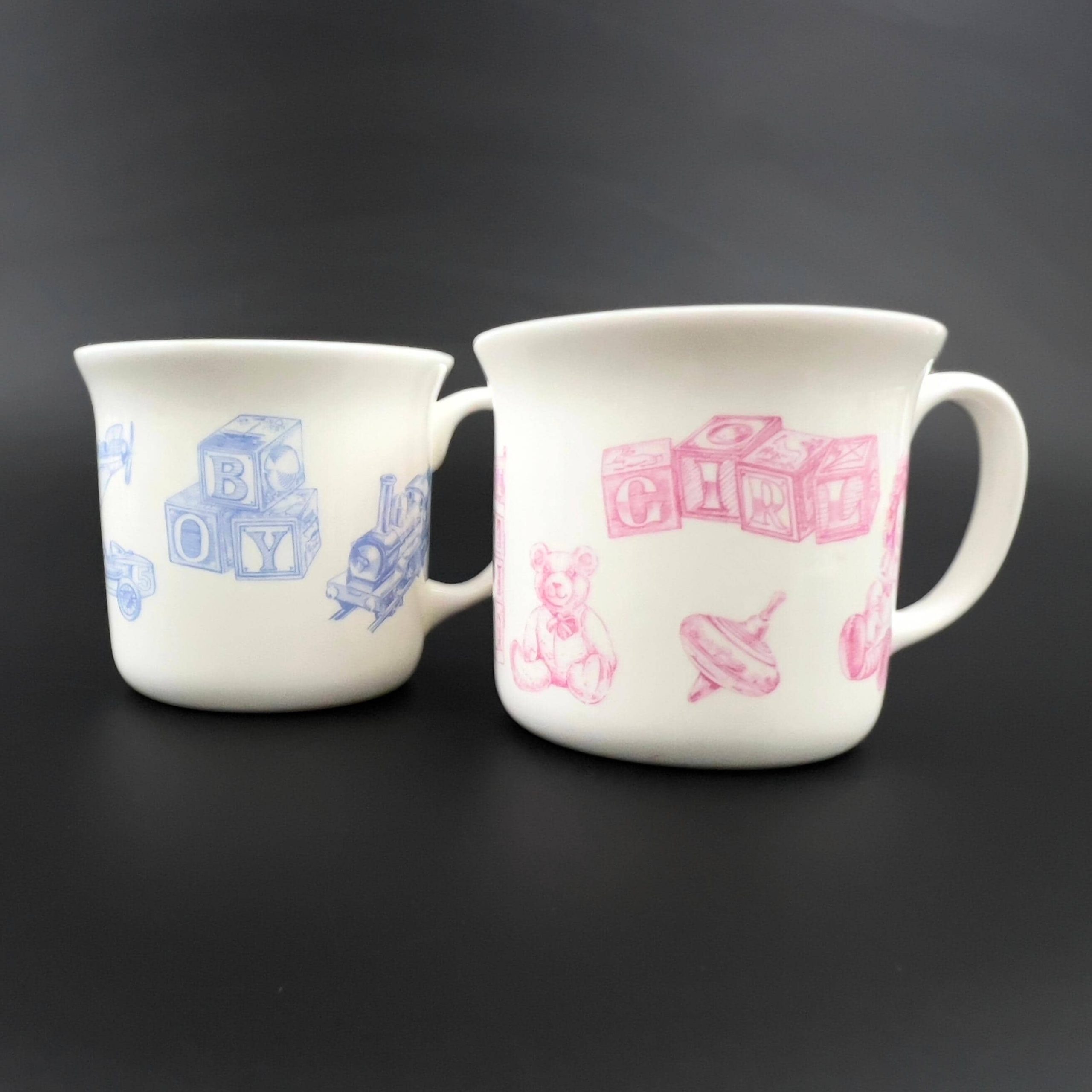 Vintage Porcelain Twin Baby Cups: Queen's of India Keepsake Gift - Image 6