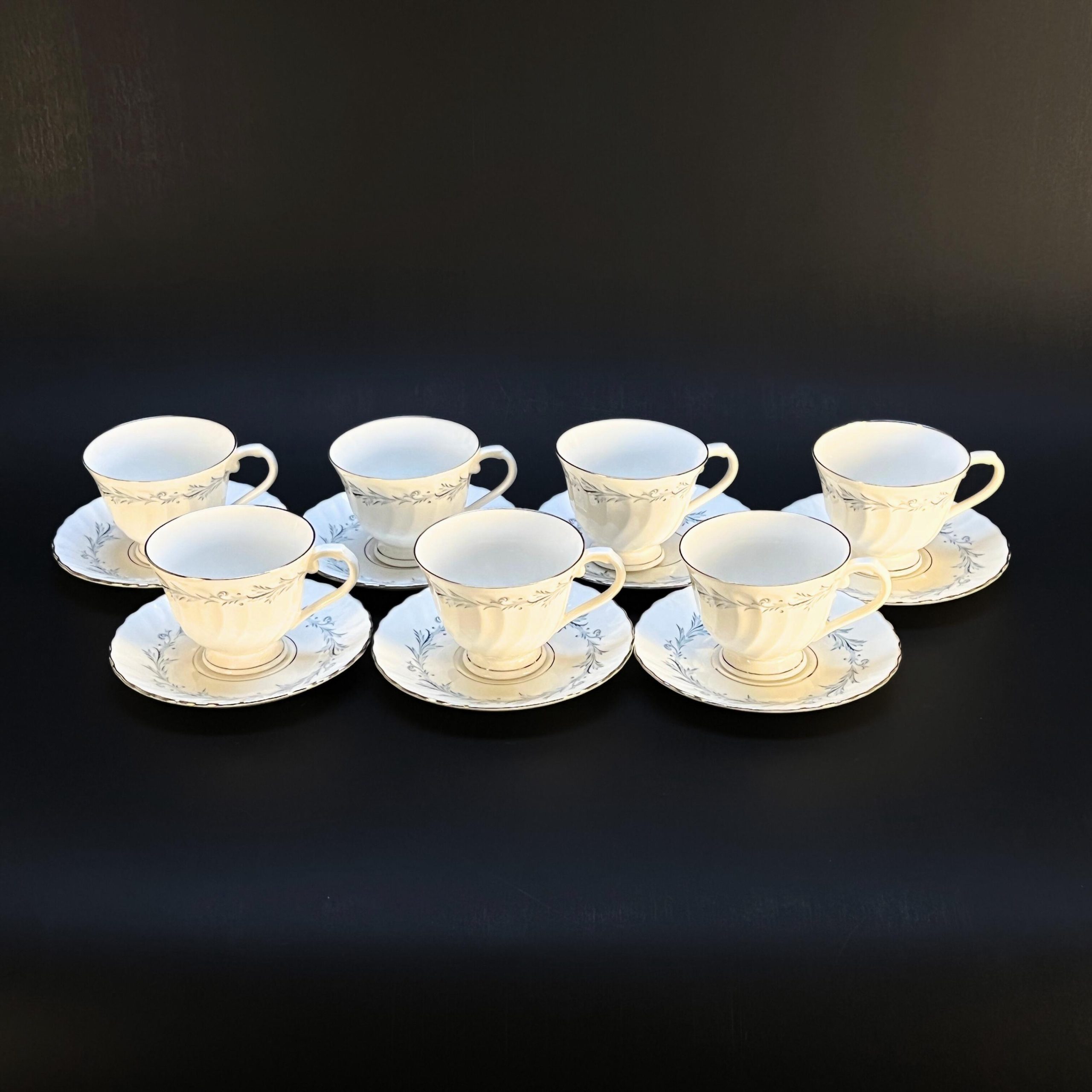 Vintage Syracuse China Sonata Pattern Dinnerware: Plates, Vegetable Bowls, Tea Cups and Saucers - Image 19