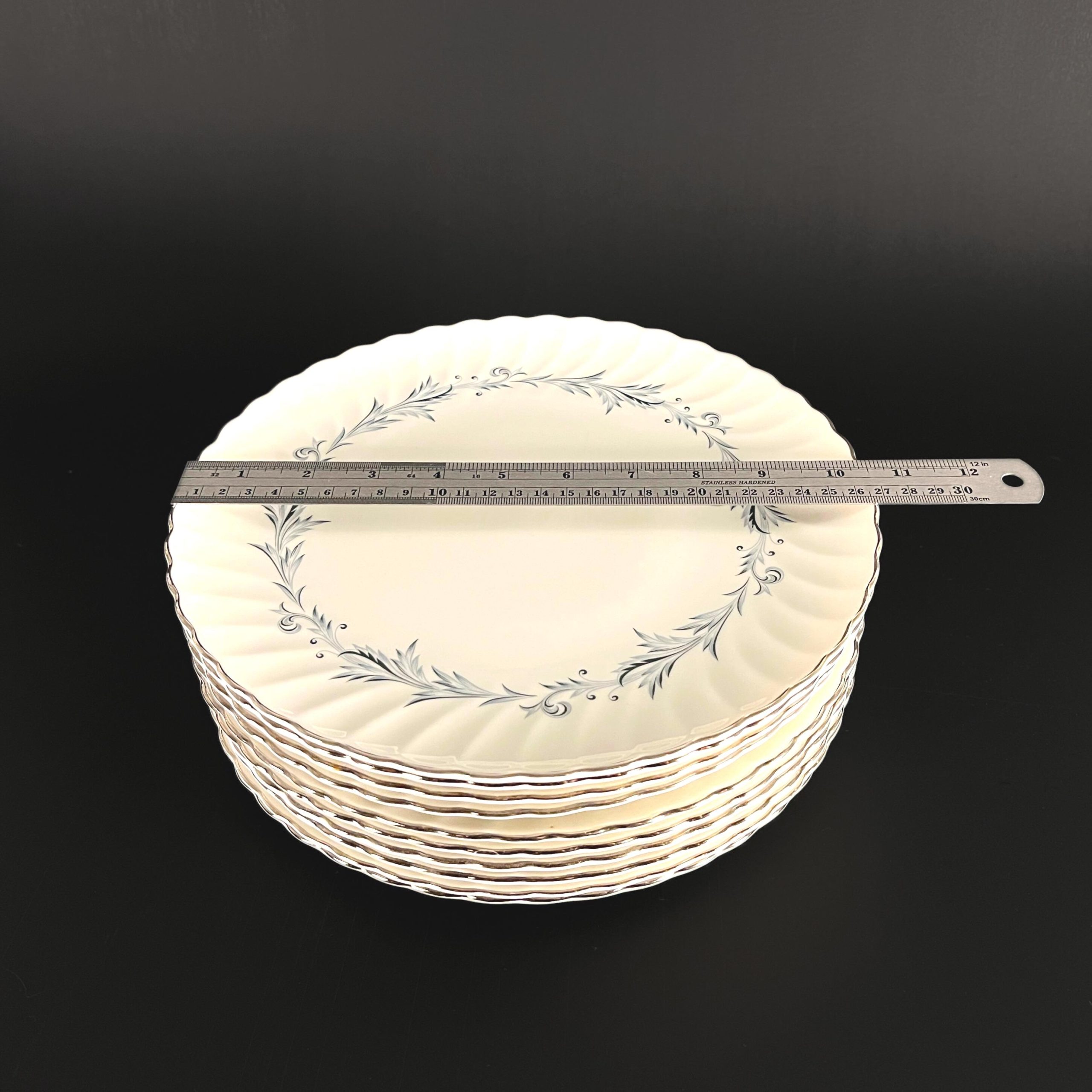 Vintage Syracuse China Sonata Pattern Dinnerware: Plates, Vegetable Bowls, Tea Cups and Saucers - Image 7