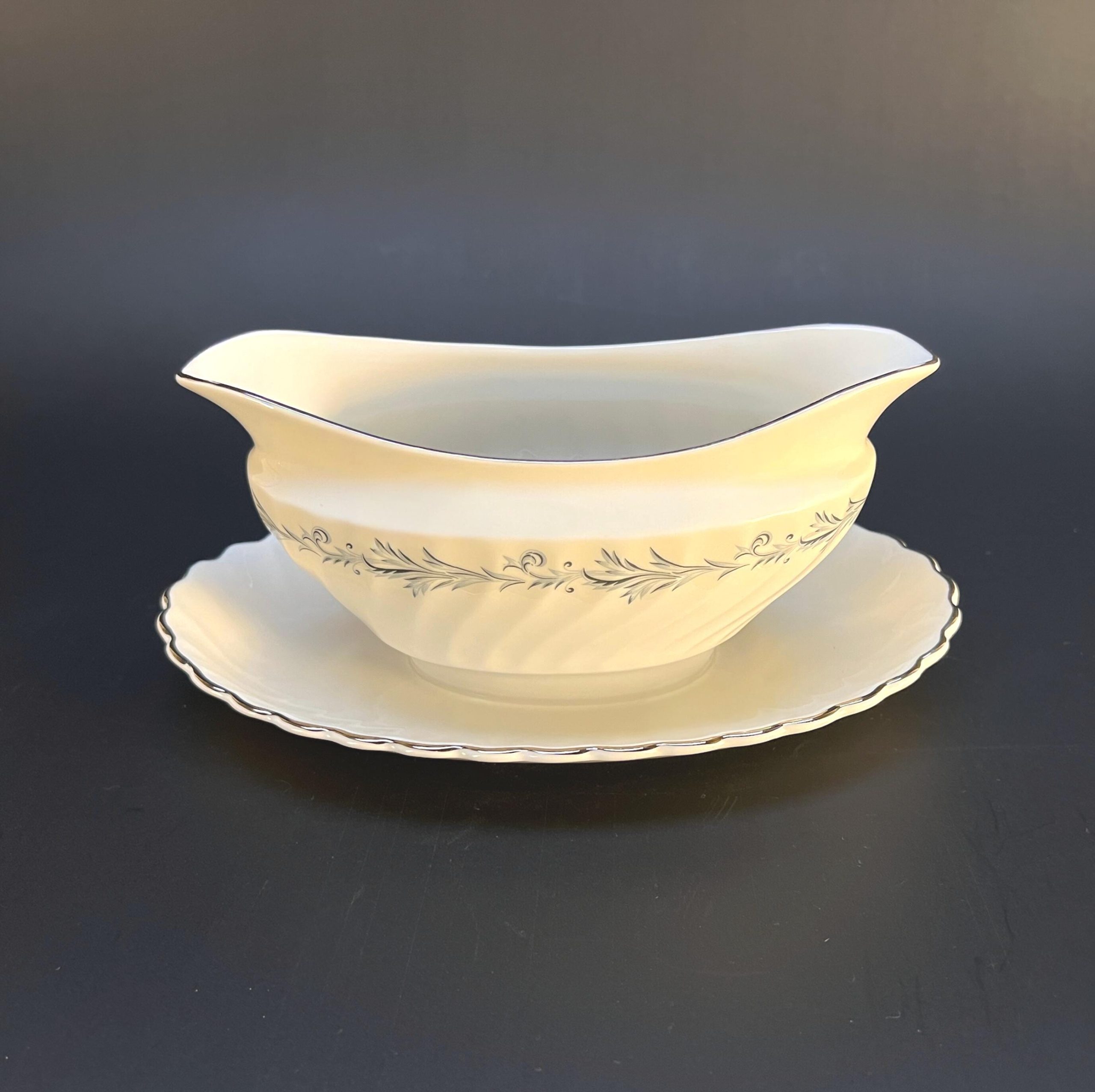 Vintage Syracuse China Sonata Pattern Dinnerware: Plates, Vegetable Bowls, Tea Cups and Saucers - Image 17