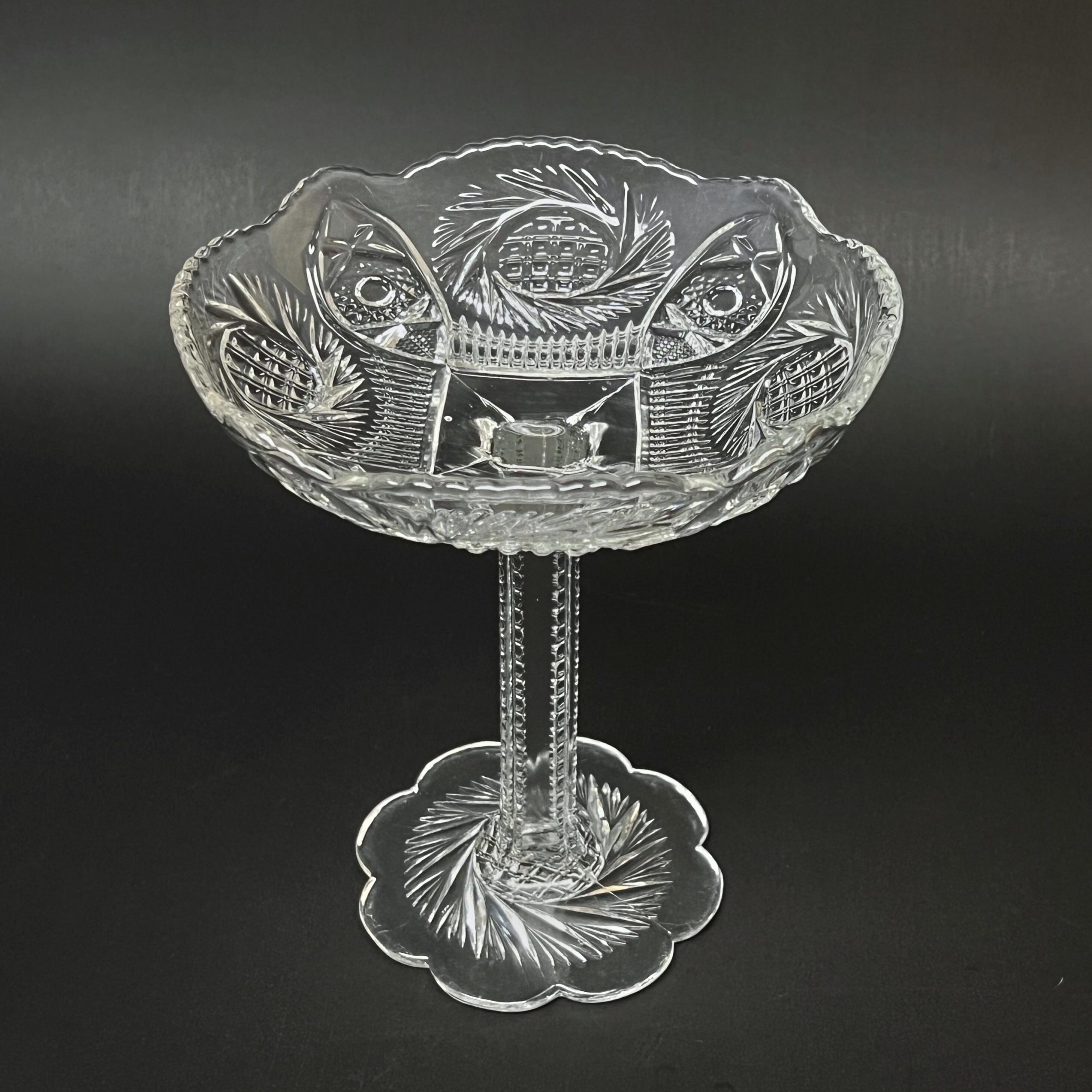 Antique McKee Sunburst Glass Compote: EAPG Pedestal Dish, Victorian Decor - Image 3