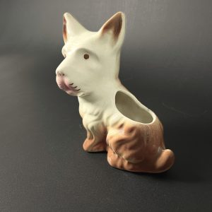 Vintage 1940s Scottish Terrier Dog Ceramic Planter by Shawnee Pottery