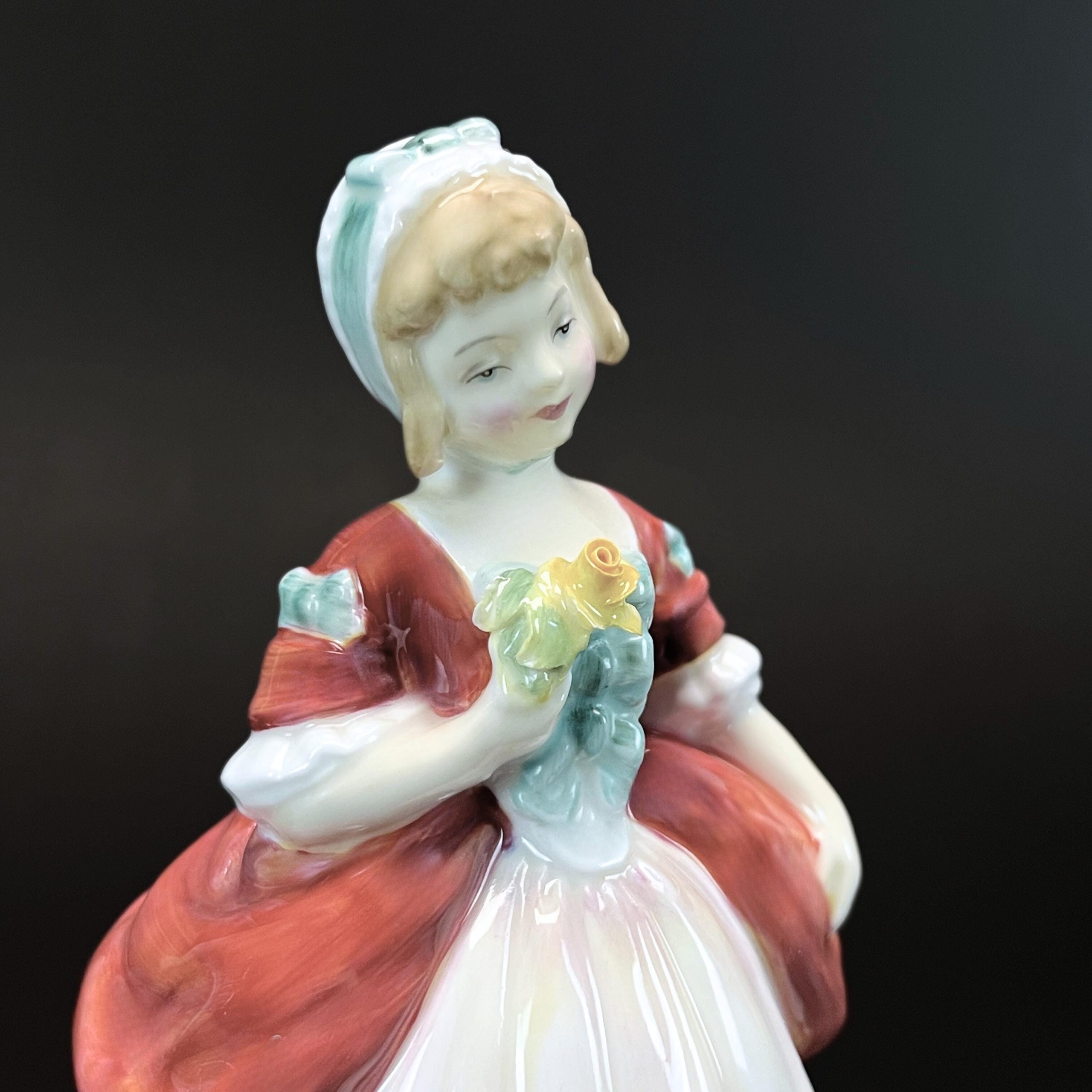 Vintage Royal Doulton Figurine Valerie HN2107, Pink Victorian Lady - Image 3